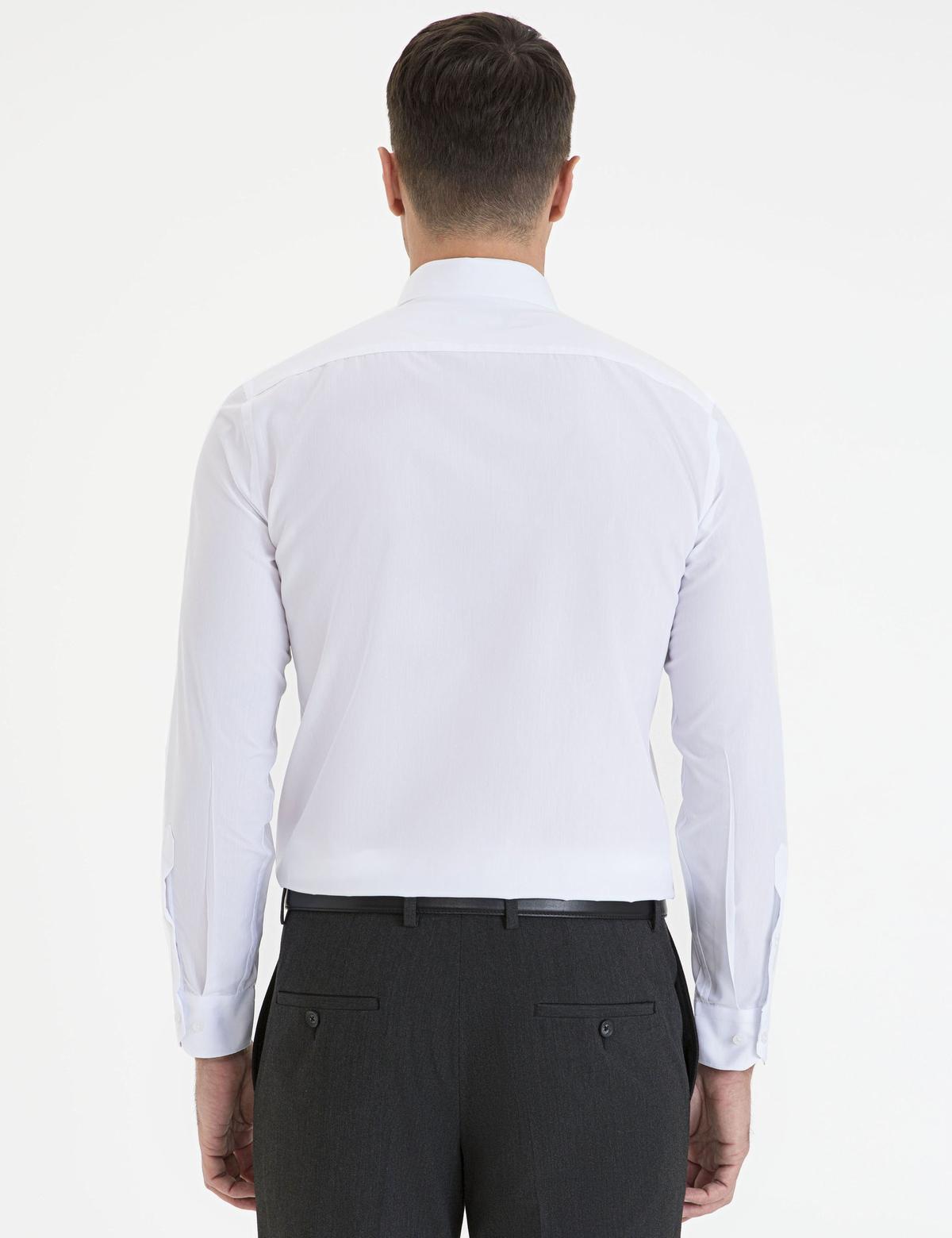 Beyaz Slim Fit Basic Gömlek - 50233539016