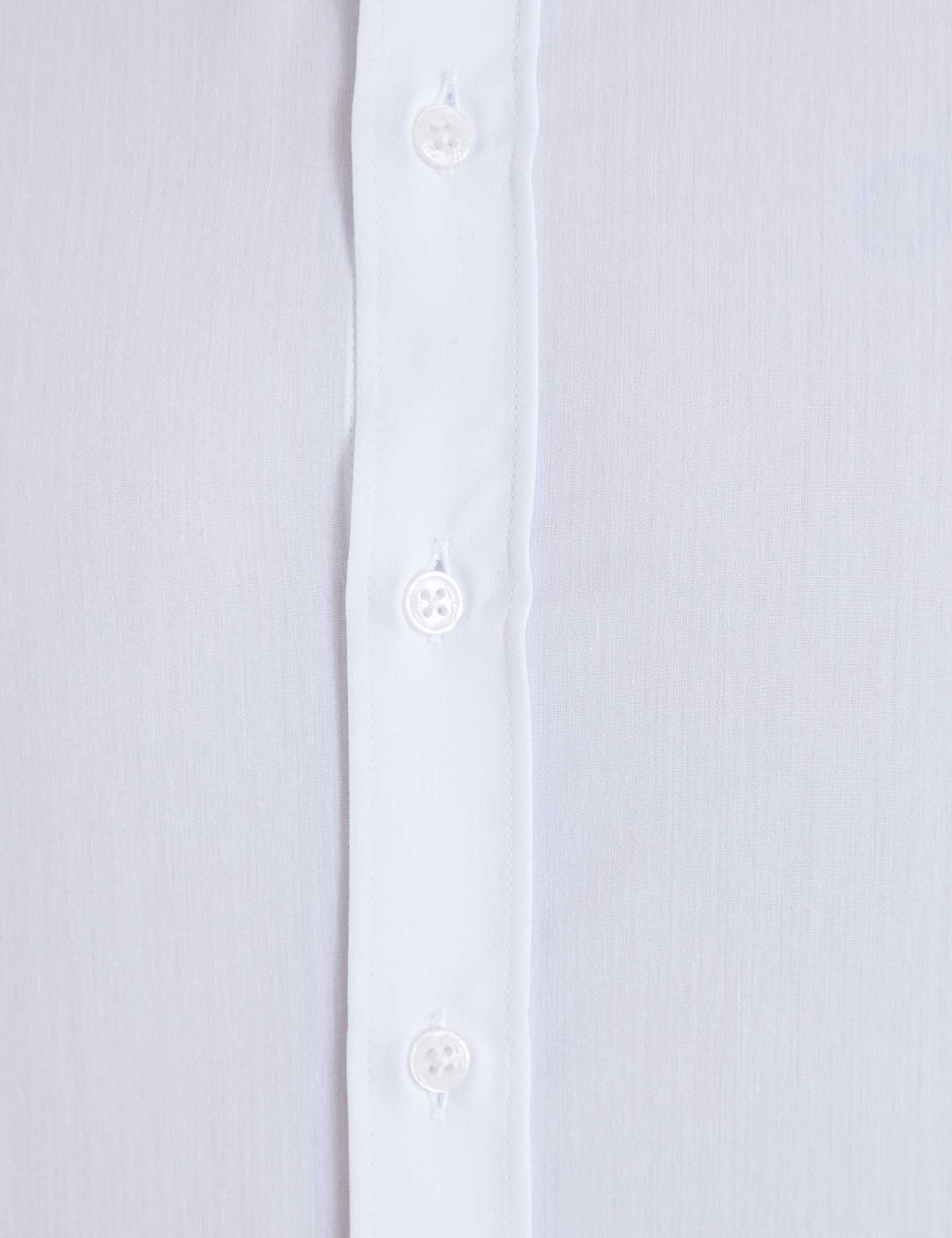 Beyaz Slim Fit Basic Gömlek - 50233539016