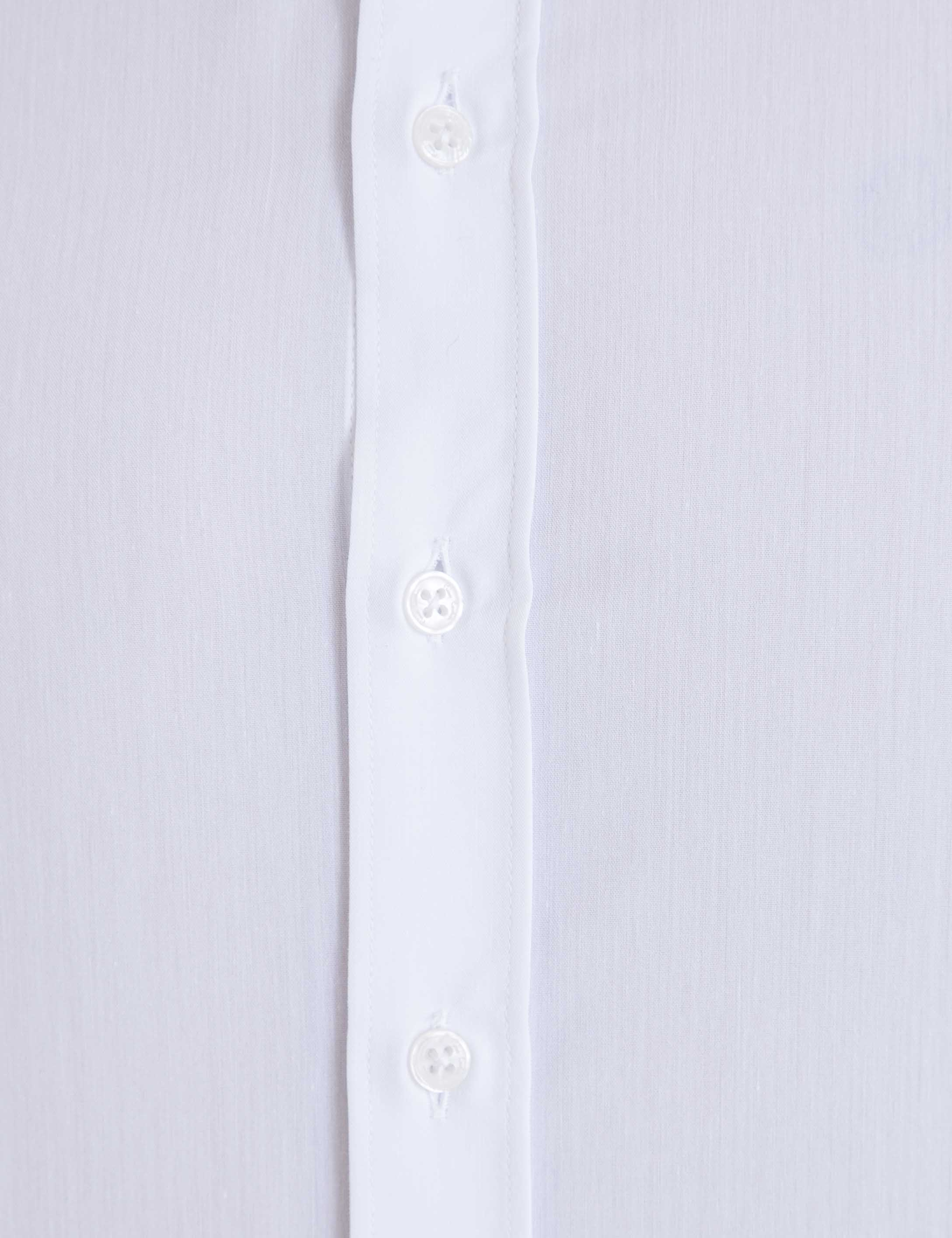 Beyaz Slim Fit Basic Gömlek