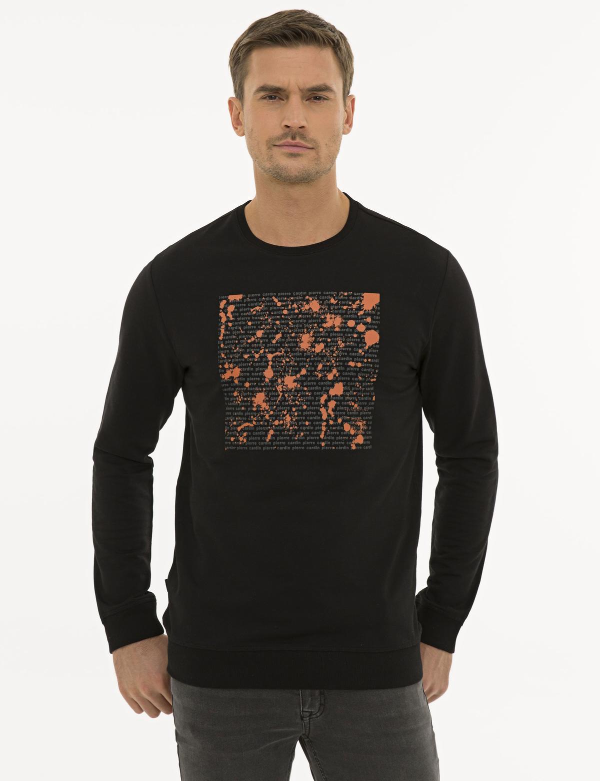 Siyah Standart Fit Sweatshirt