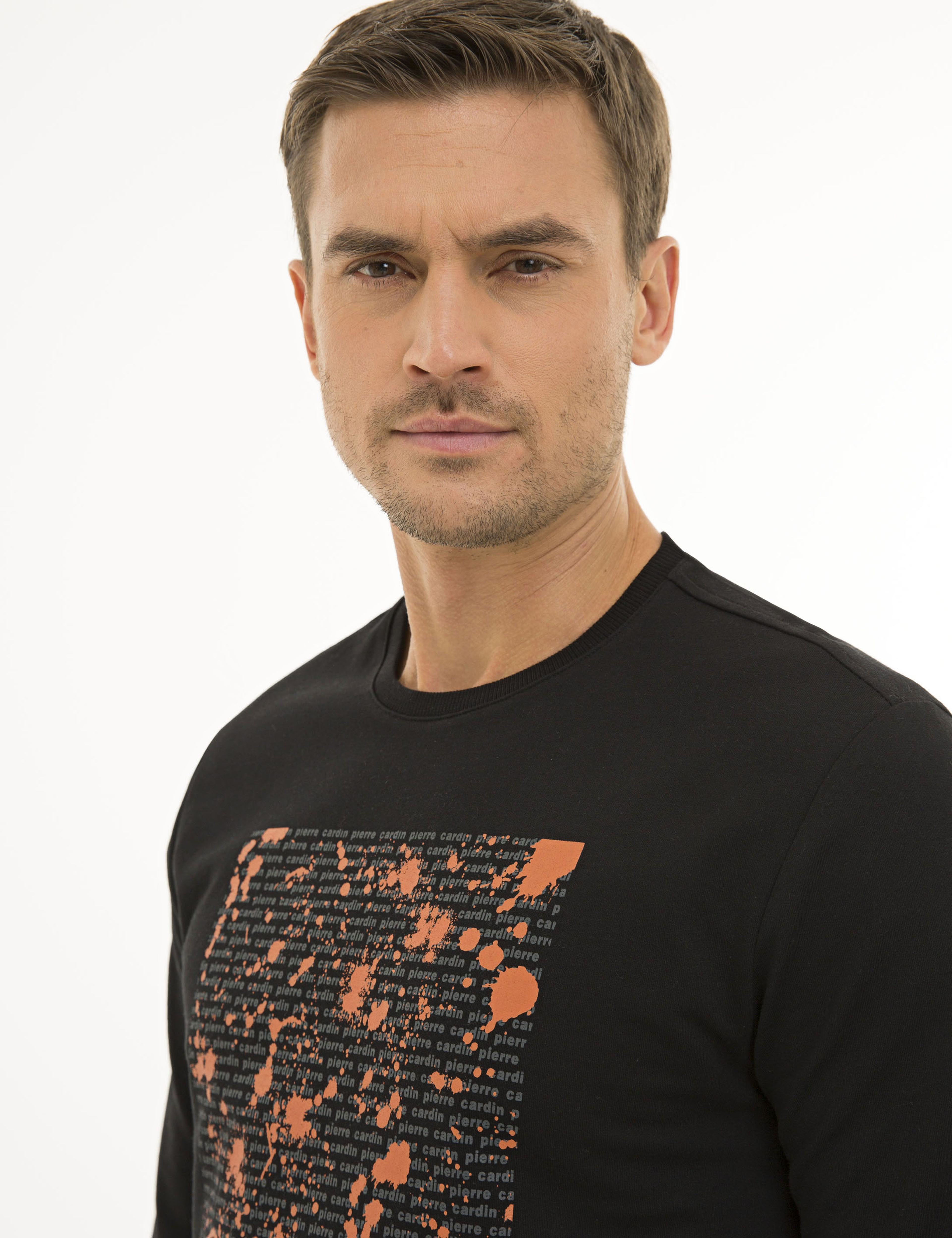 Siyah Standart Fit Sweatshirt - Image 2