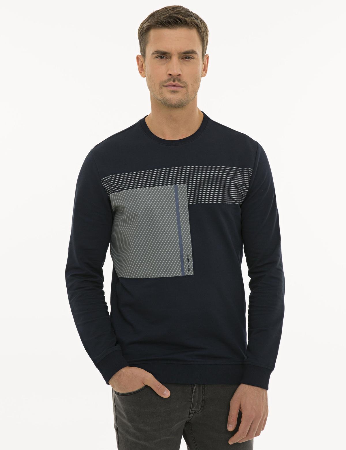 Lacivert Standart Fit Sweatshirt