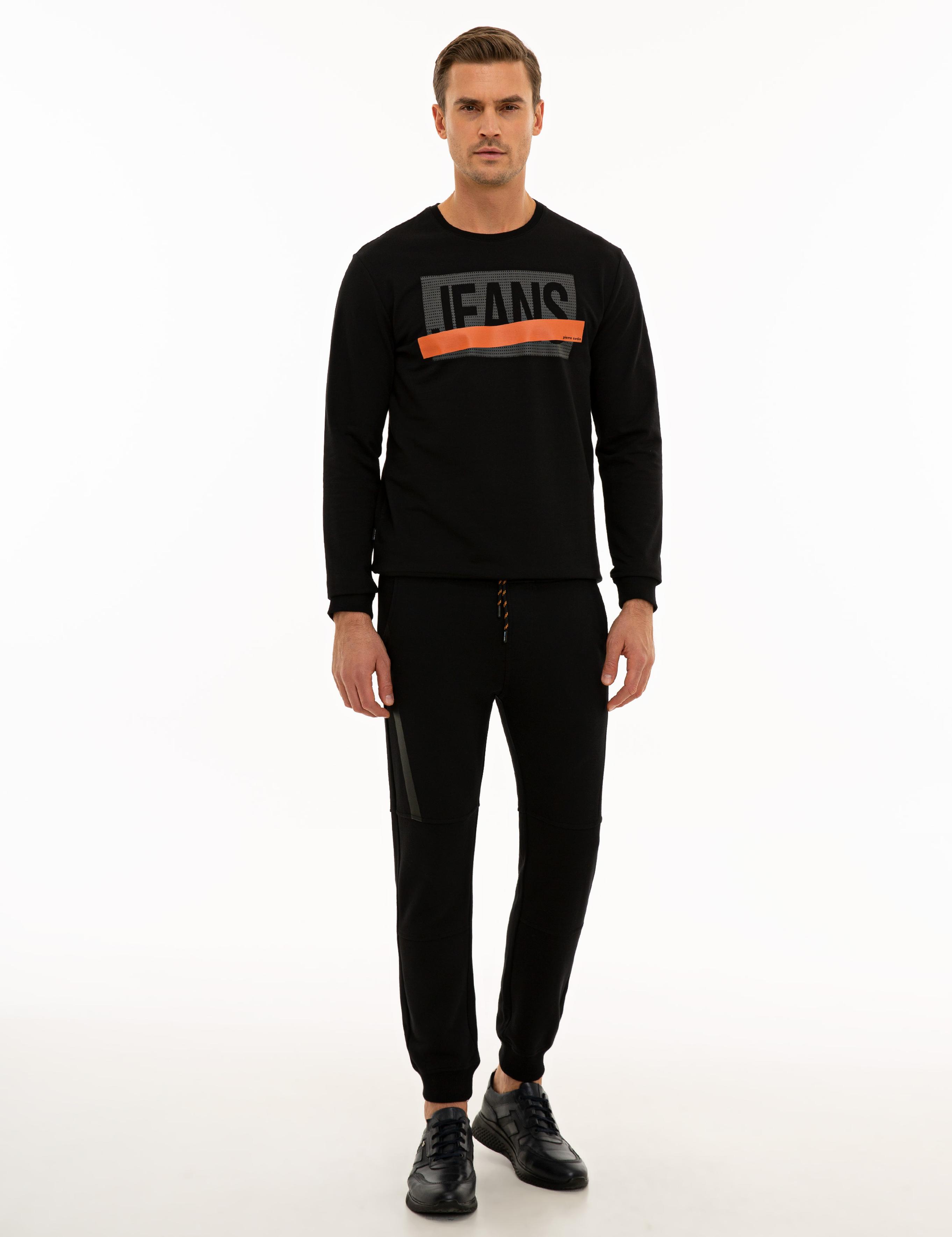 Siyah Standart Fit Sweatshirt