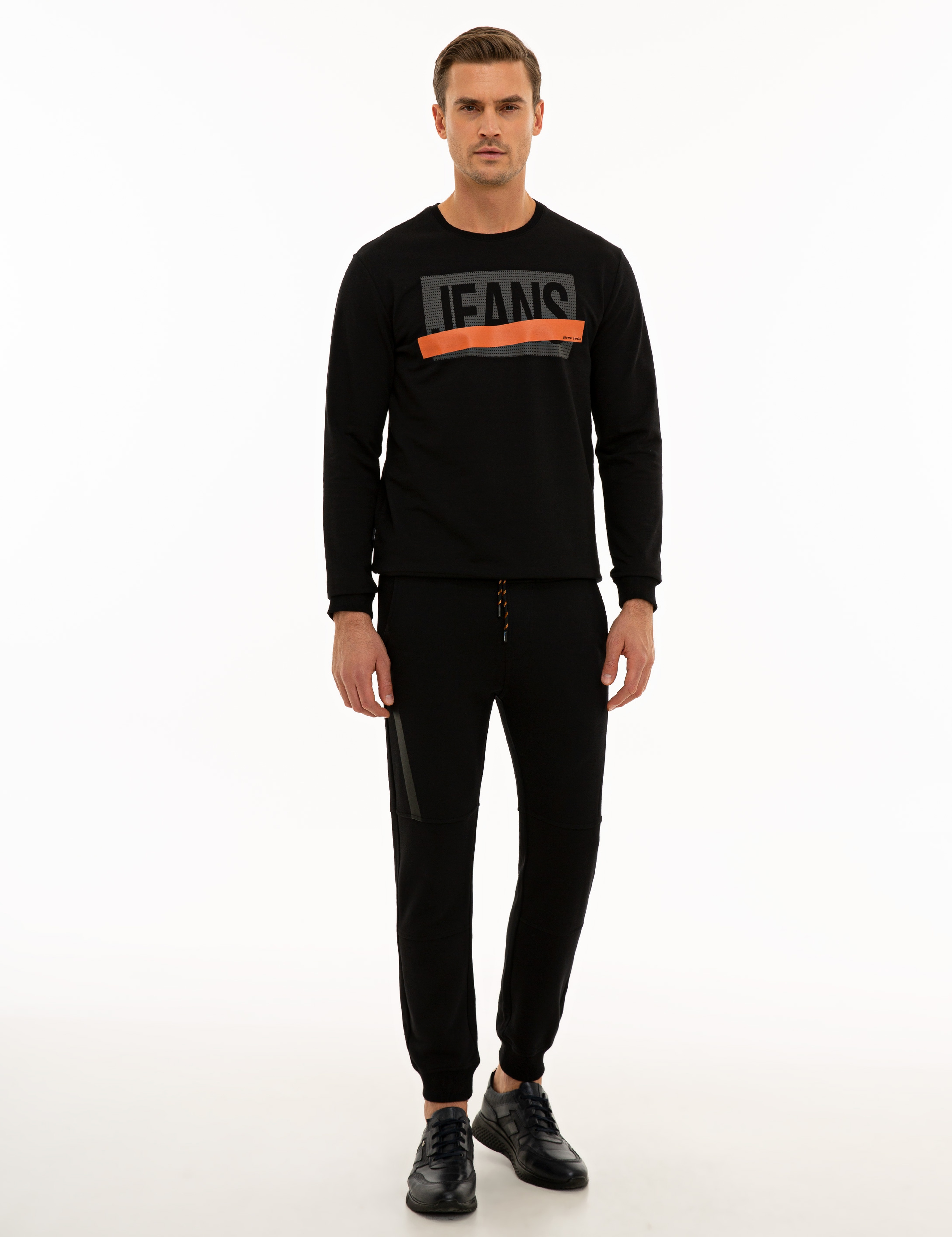 Siyah Standart Fit Sweatshirt - Image 5