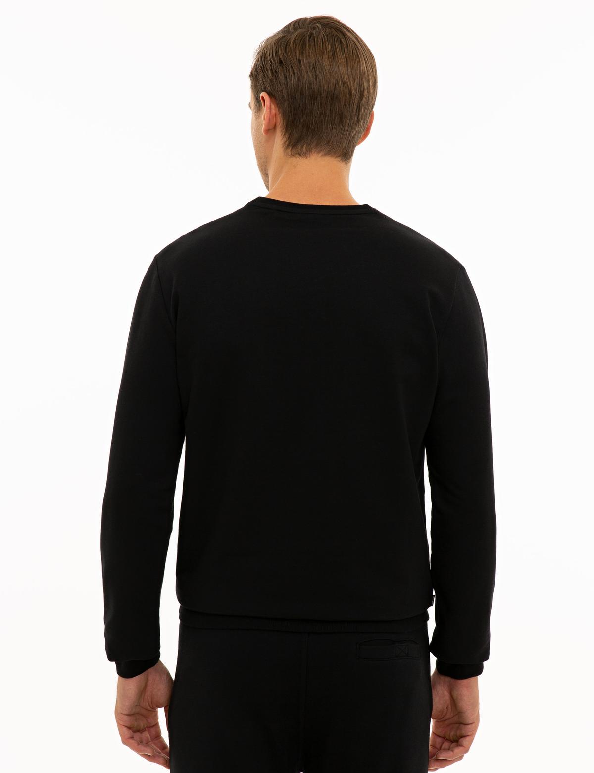 Siyah Standart Fit Sweatshirt - 50235439012