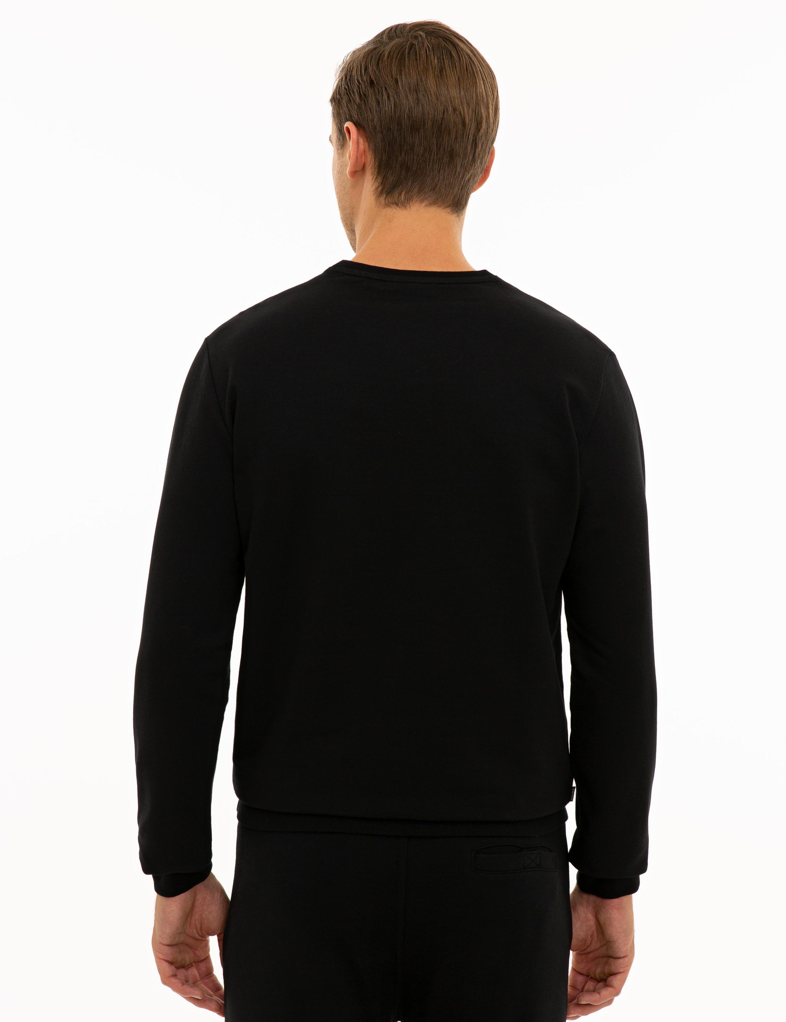 Siyah Standart Fit Sweatshirt