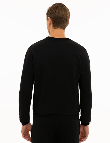 Siyah Standart Fit Sweatshirt - 50235439012