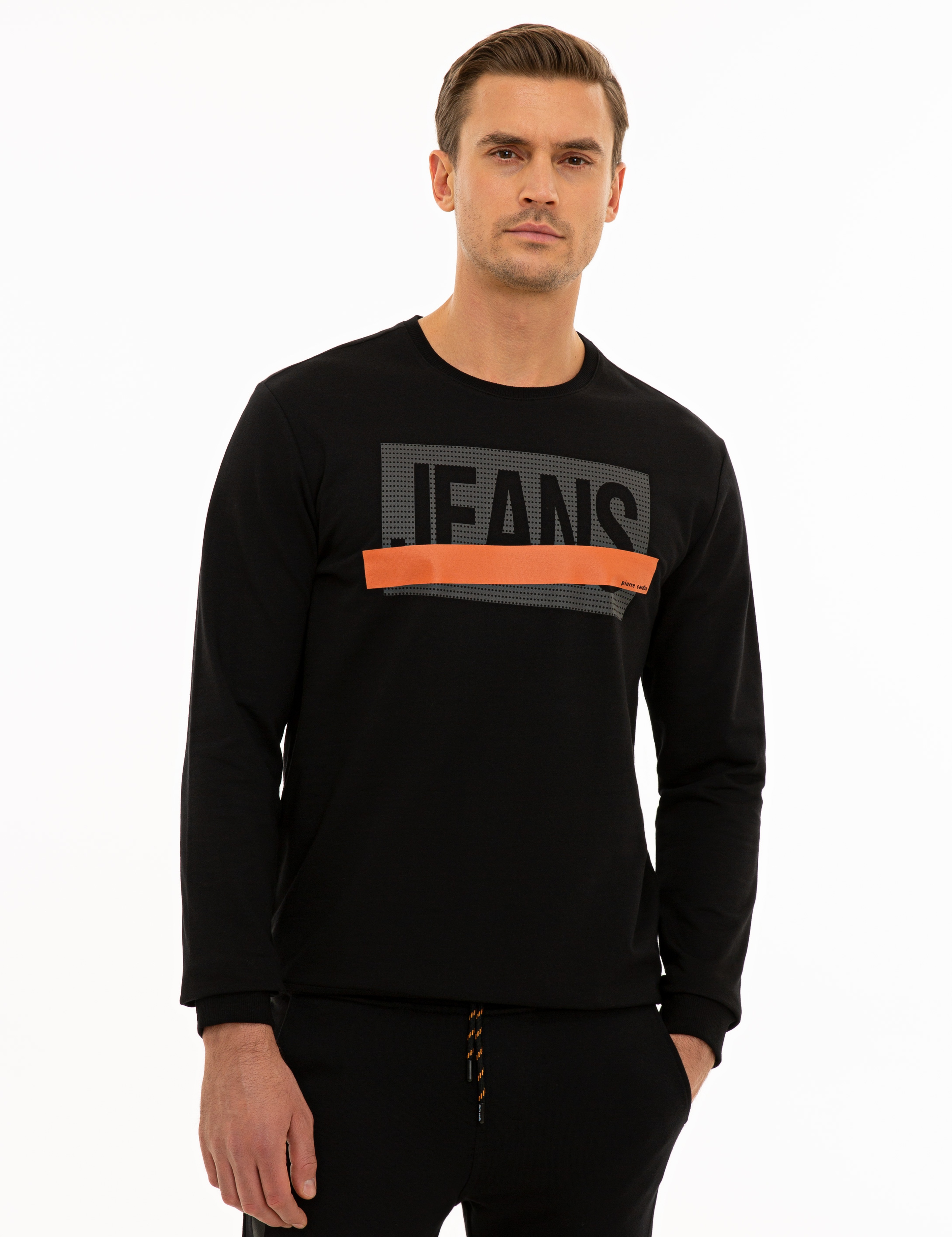Siyah Standart Fit Sweatshirt - Image 1