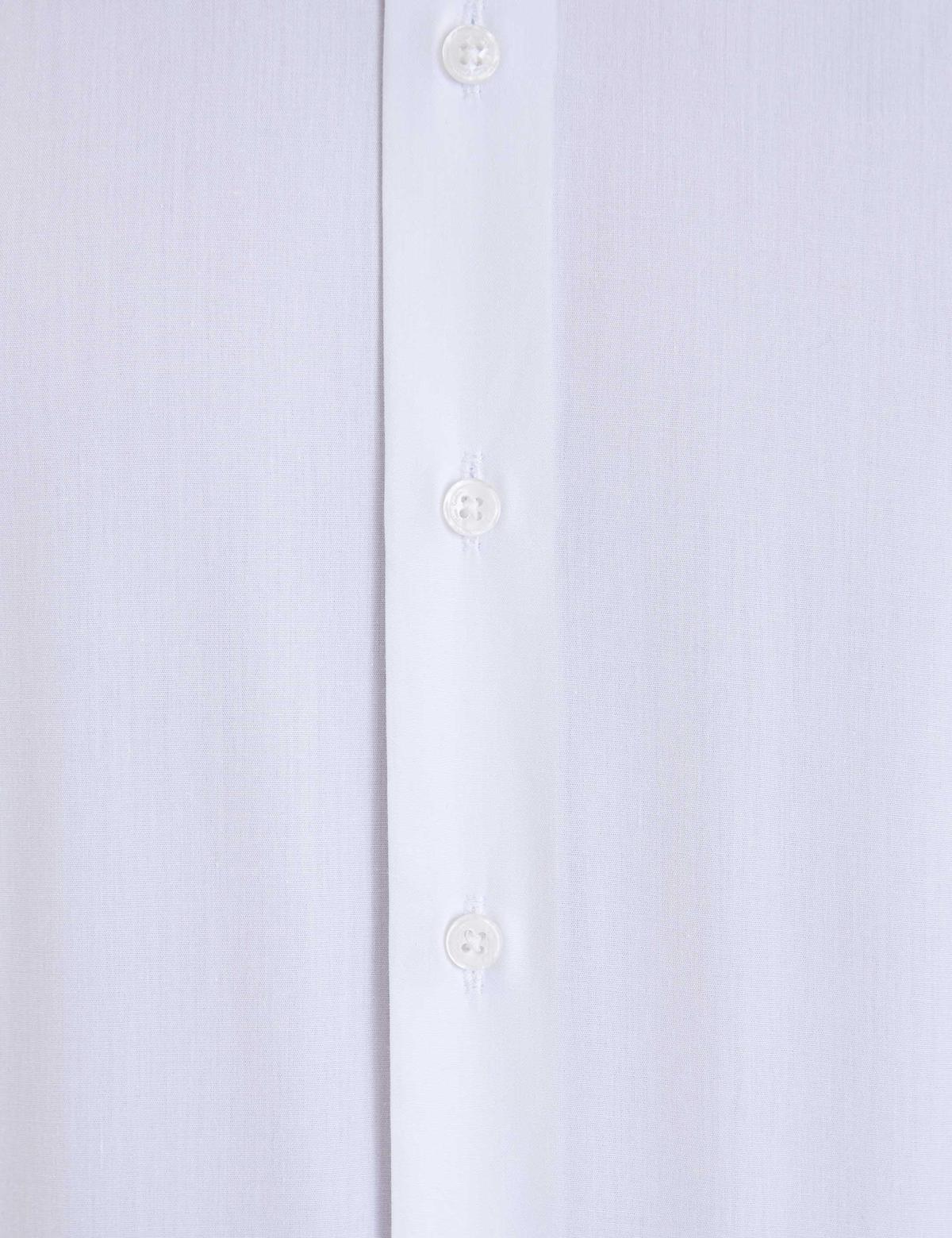 Beyaz Slim Fit Uzun Kollu Basic Gömlek - 50227788001