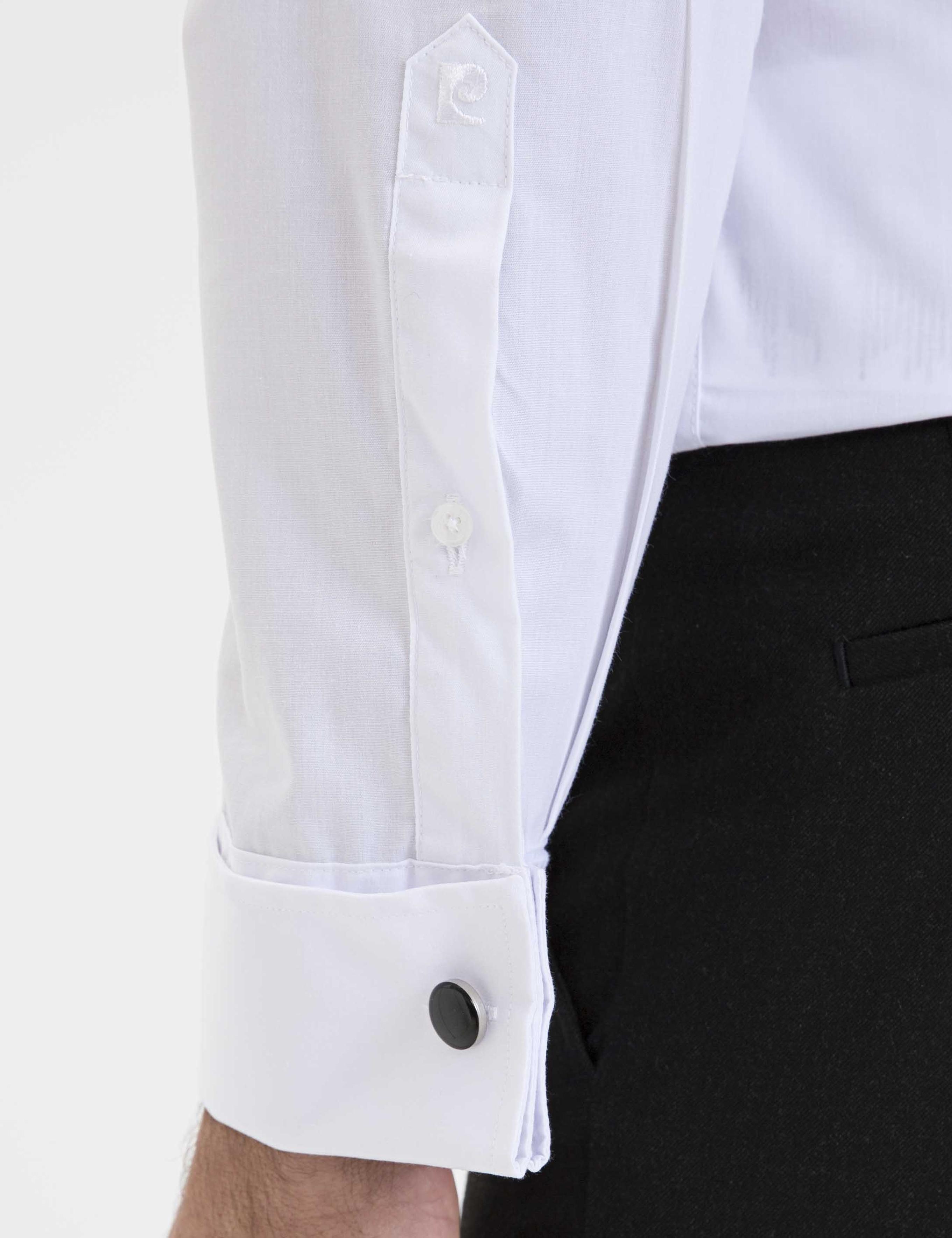 Beyaz Slim Fit Uzun Kollu Basic Gömlek