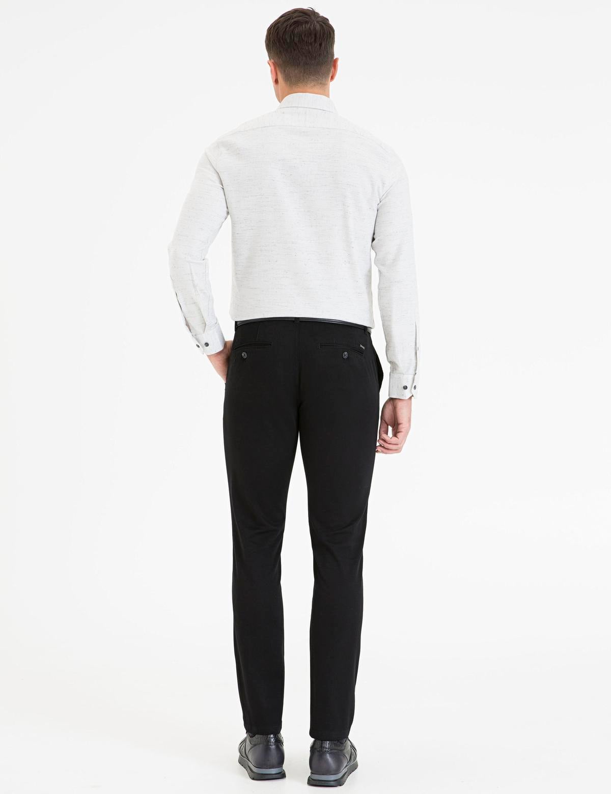 Siyah Slim Fit Chino Pantolon - 50234043185