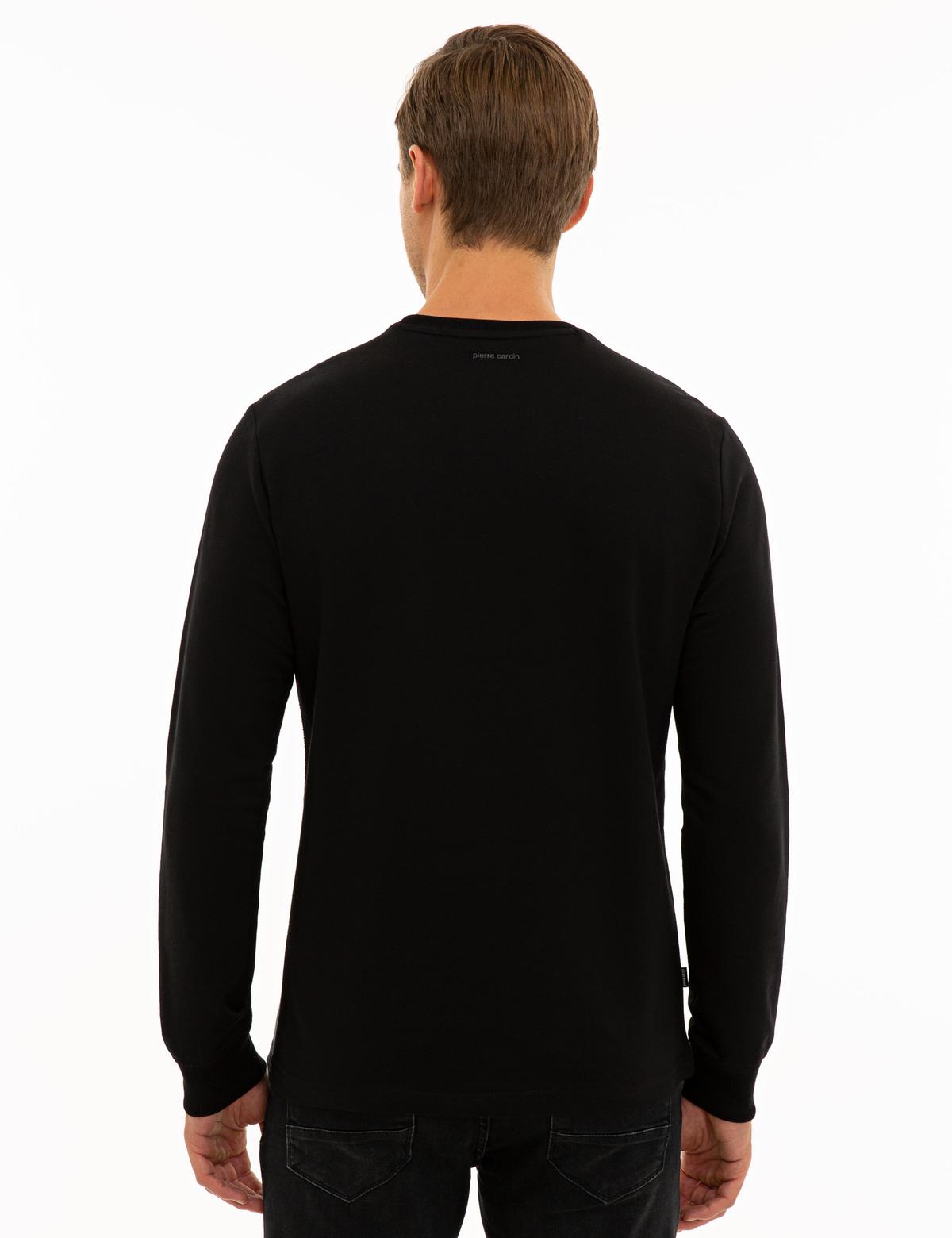 Siyah Regular Fit Sweatshirt - 50235437002