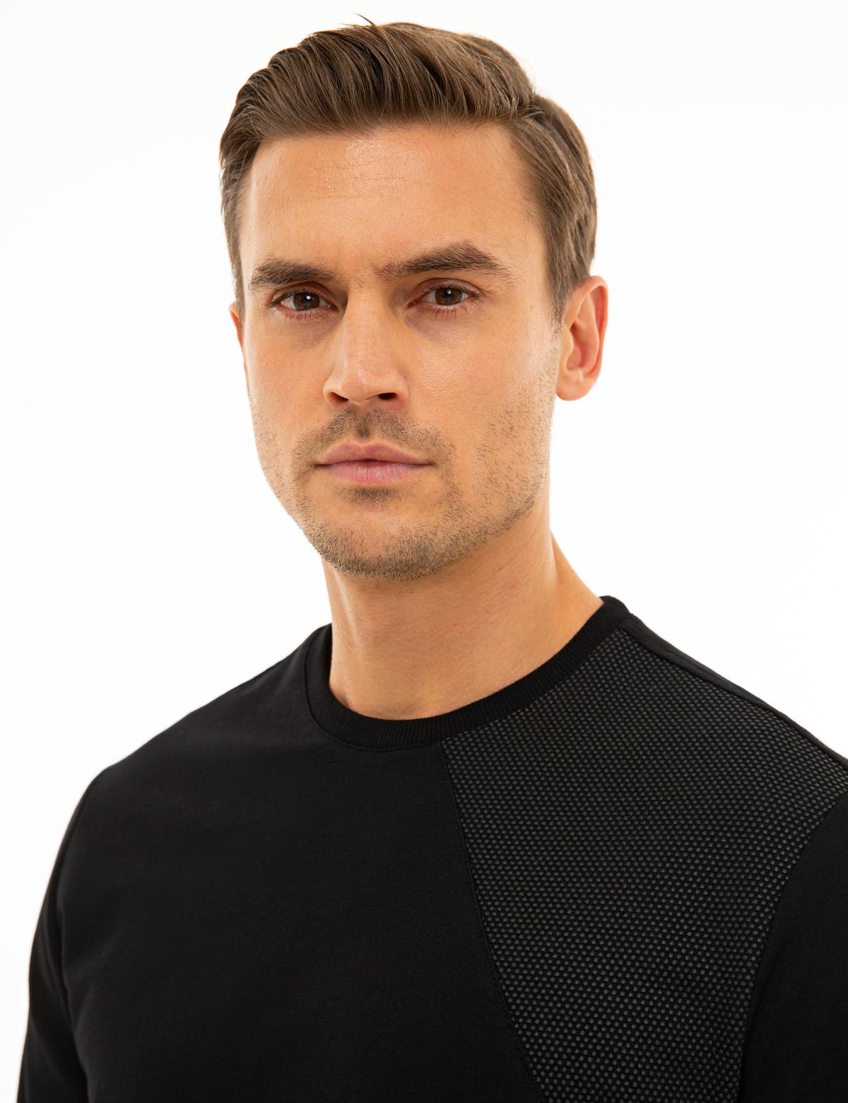 Siyah Regular Fit Sweatshirt - 50235437002