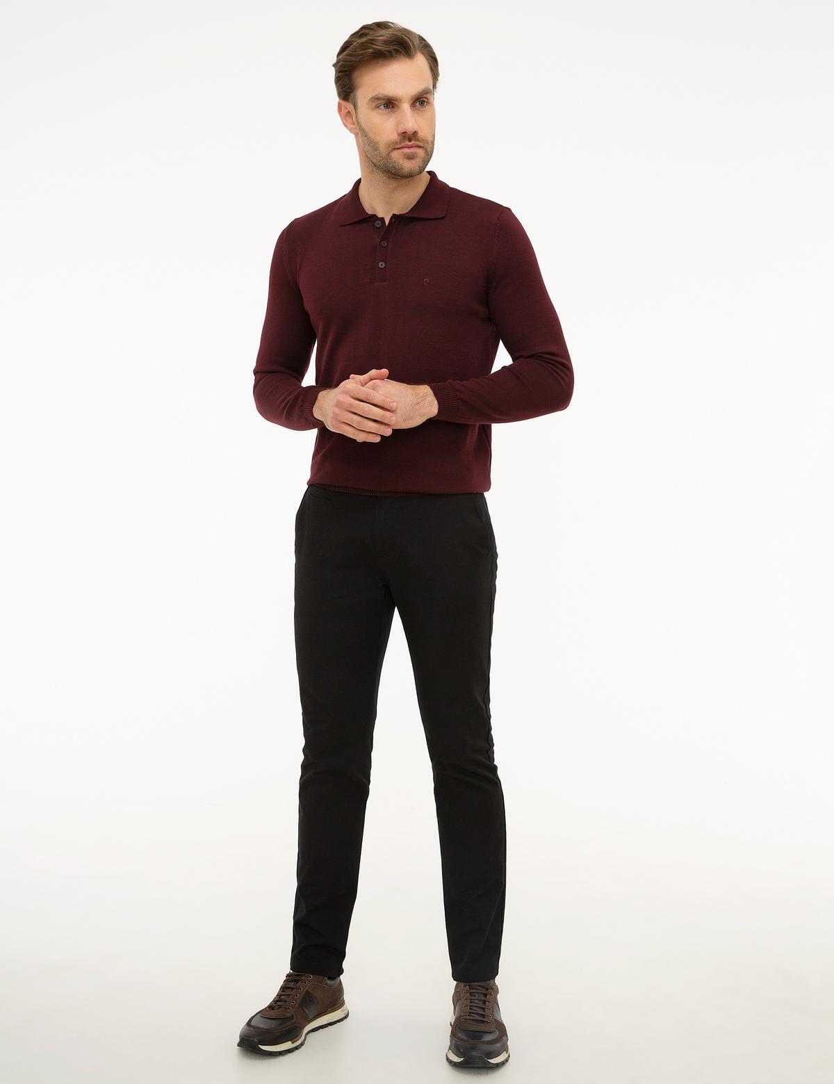 Bordo Slim Fit Basic Kazak - 50214242015