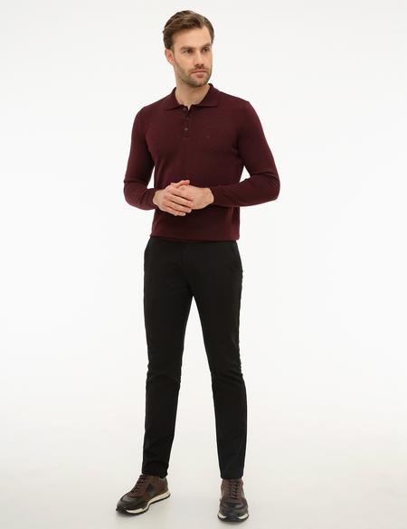 Bordo Slim Fit Basic Kazak - 50214242015