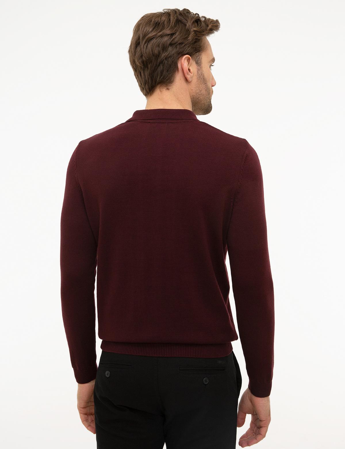 Bordo Slim Fit Basic Kazak - 50214242015