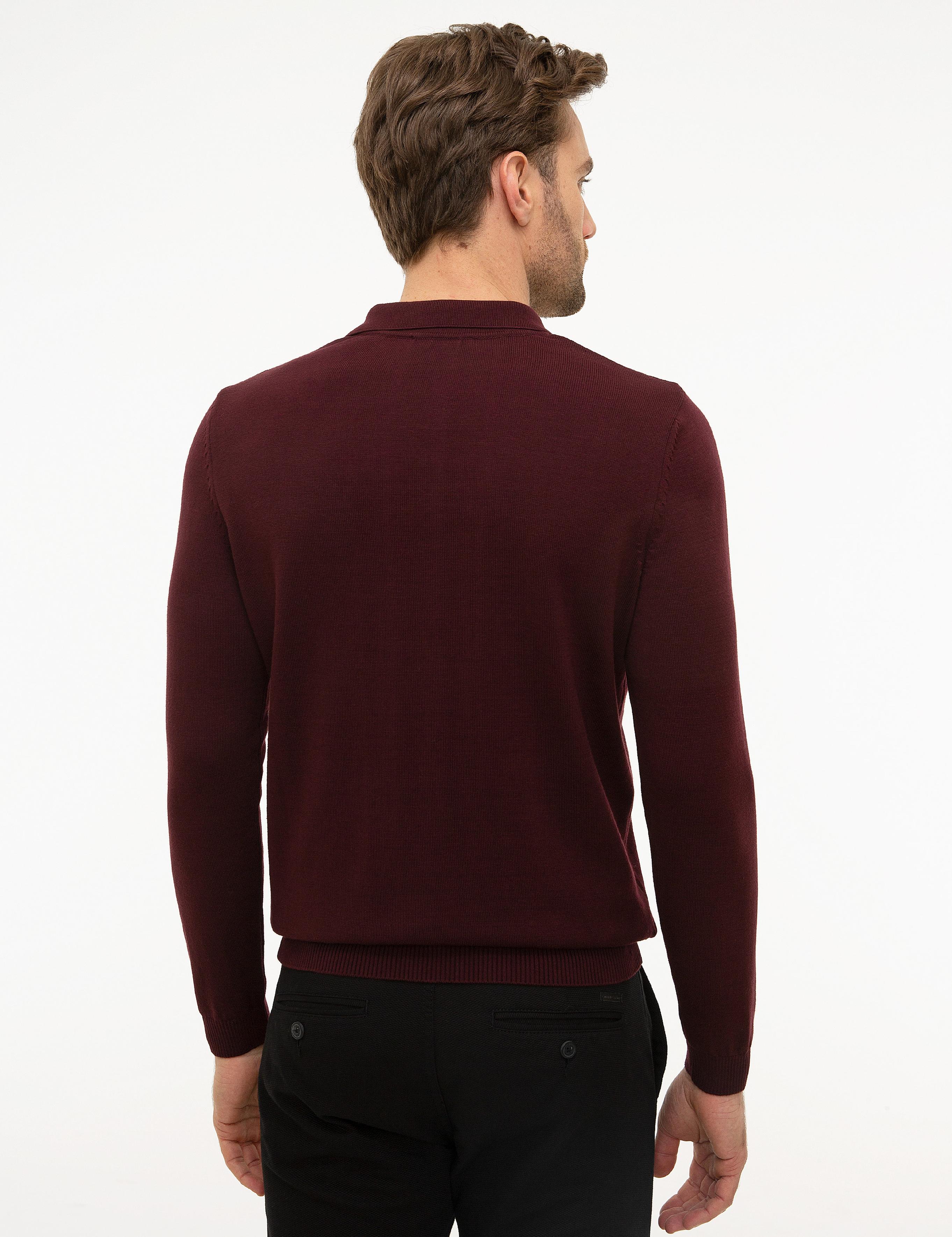 Bordo Slim Fit Basic Kazak