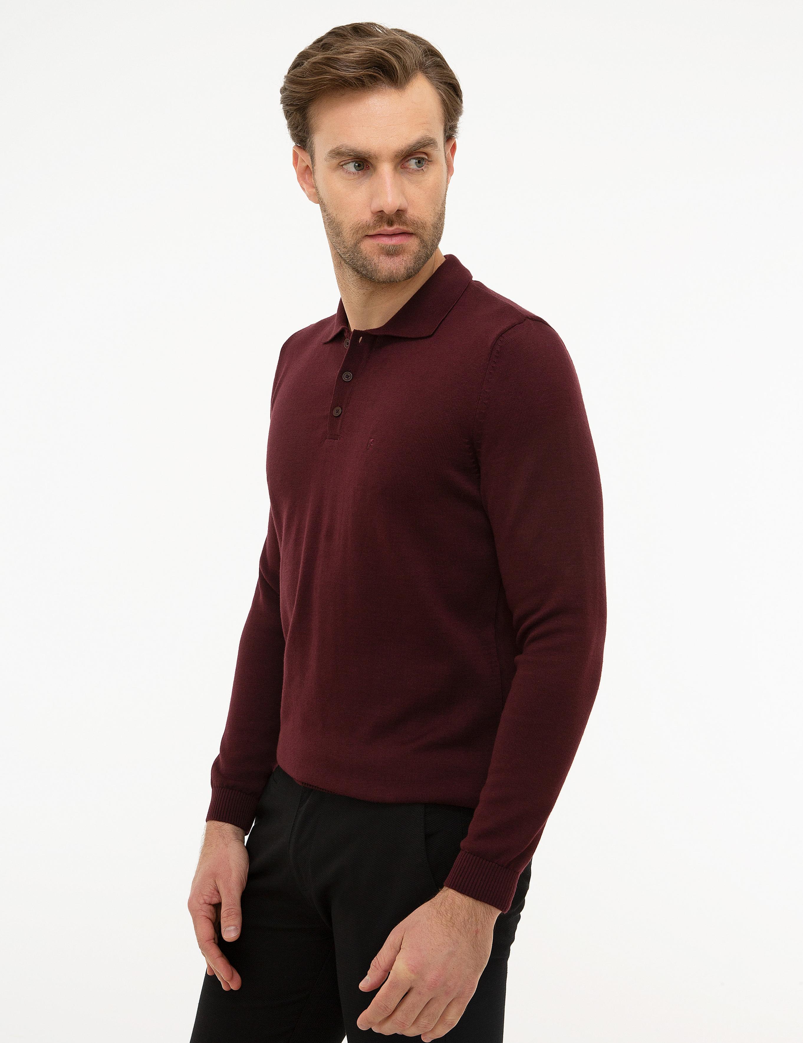 Bordo Slim Fit Basic Kazak