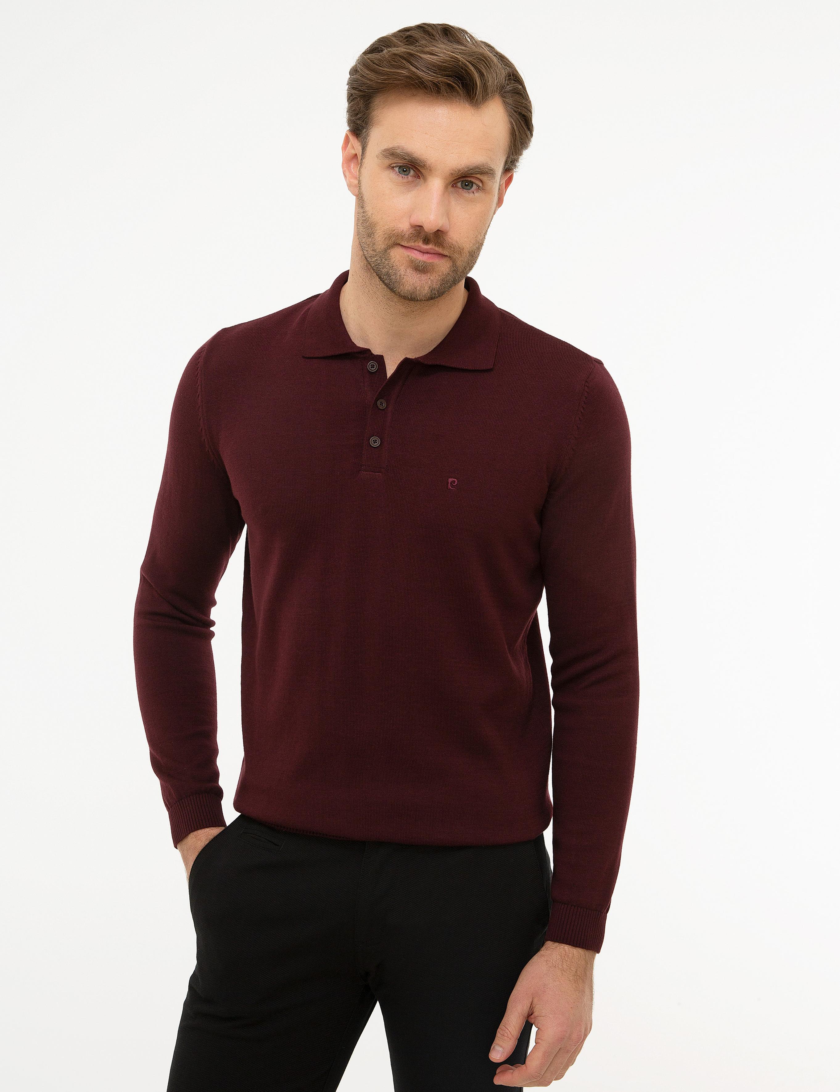 Bordo Slim Fit Basic Kazak