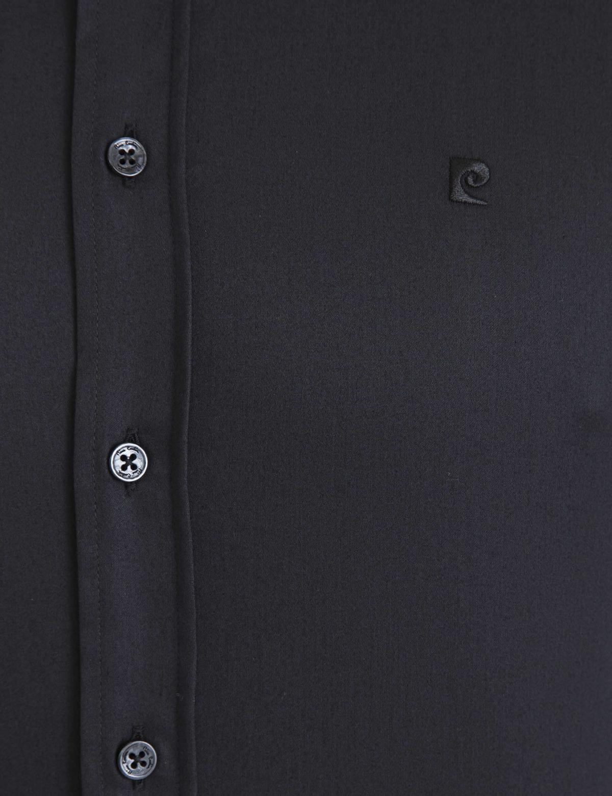 Siyah Slim Fit Uzun Kollu Basic Gömlek - 50223100014