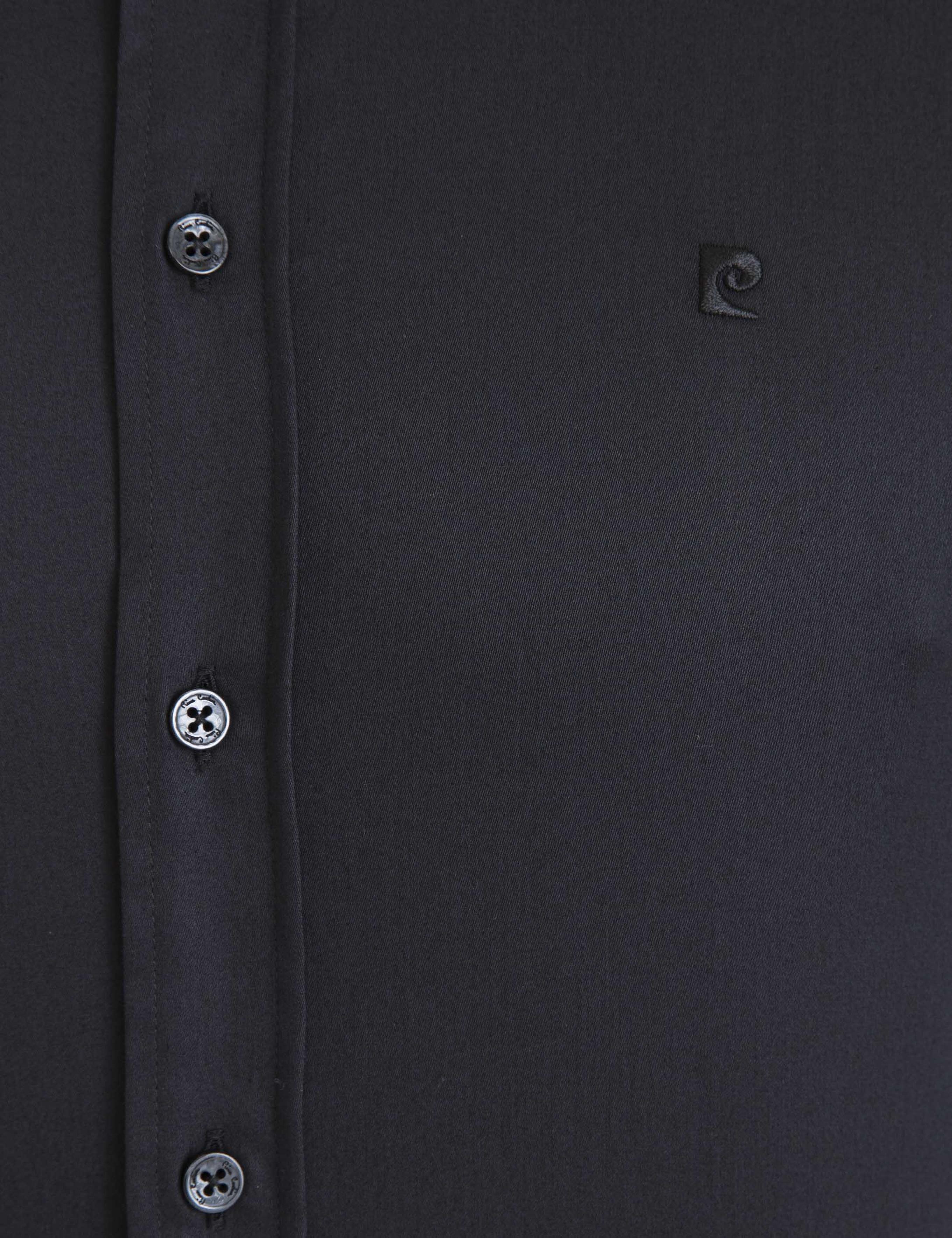 Siyah Slim Fit Uzun Kollu Basic Gömlek