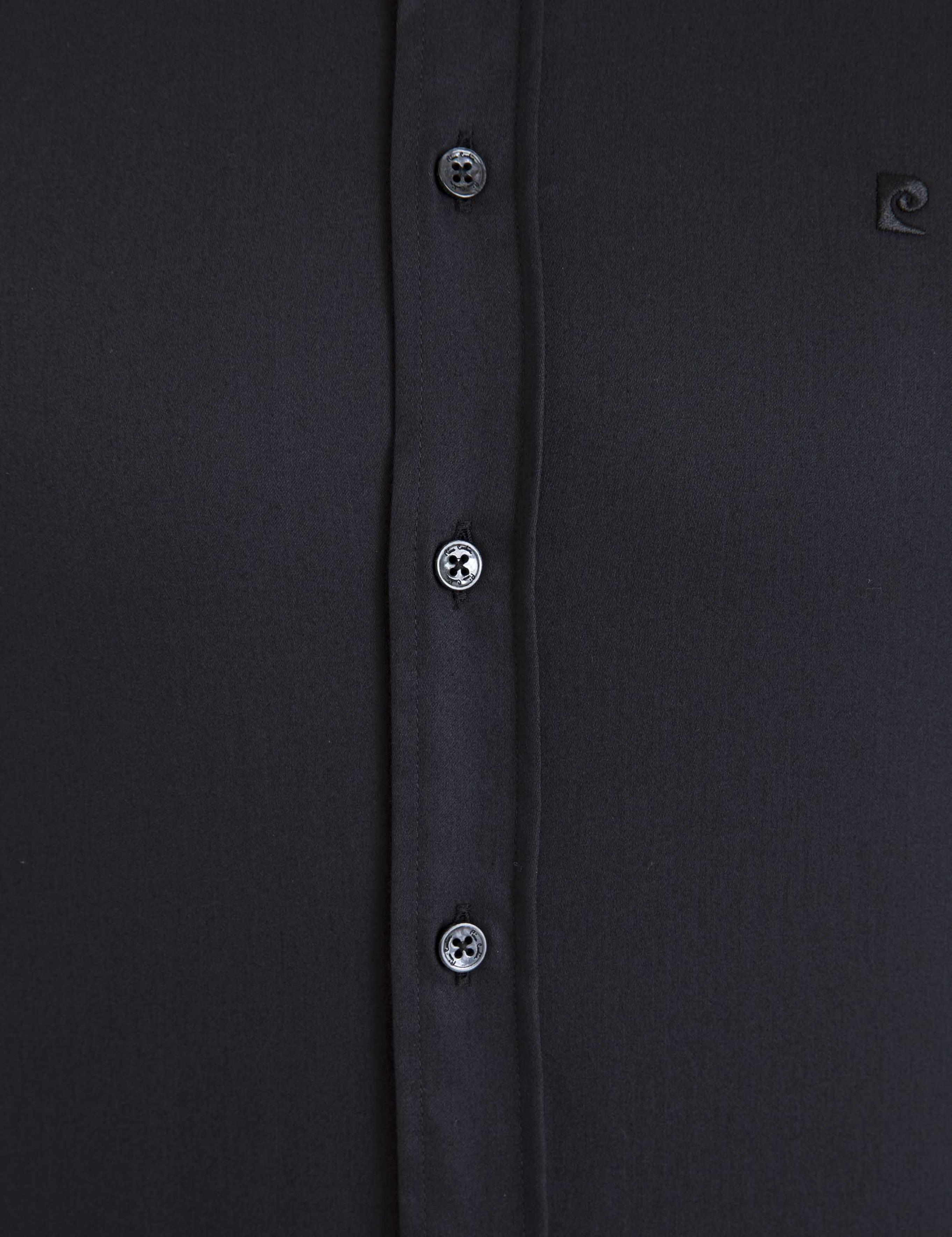 Siyah Slim Fit Uzun Kollu Basic Gömlek