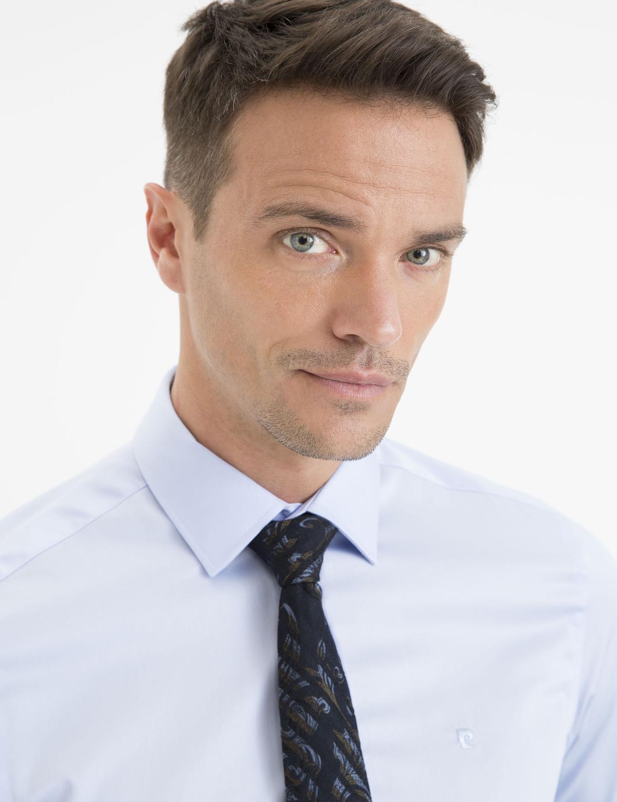 Koyu Mavi Slim Fit Basic Gömlek - 50223100037