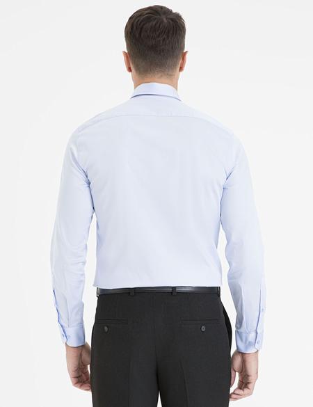 Koyu Mavi Slim Fit Basic Gömlek - 50223100037