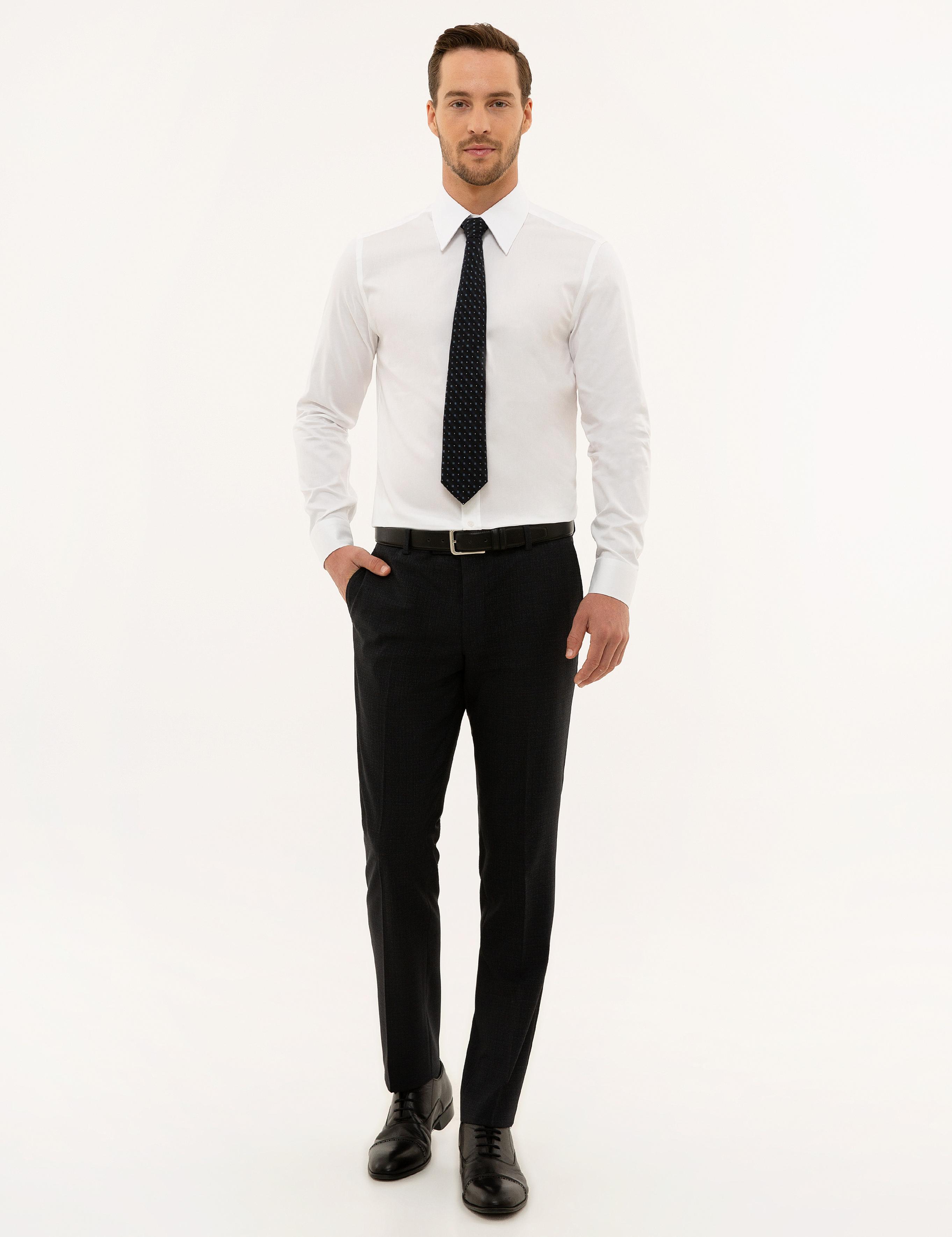 Beyaz Slim Fit Uzun Kollu Gömlek