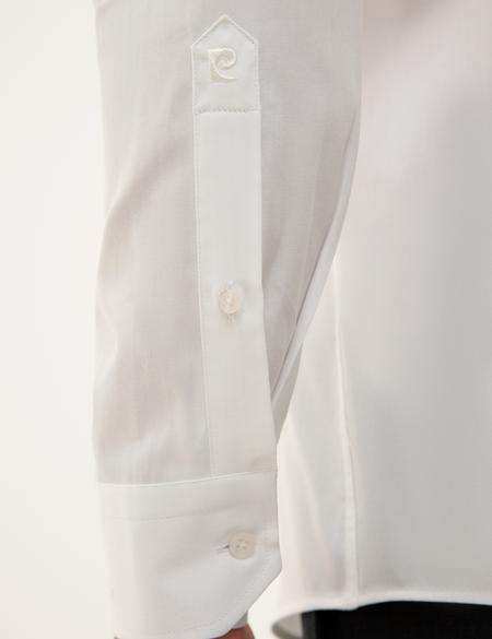 Beyaz Slim Fit Uzun Kollu Gömlek - 50223124022