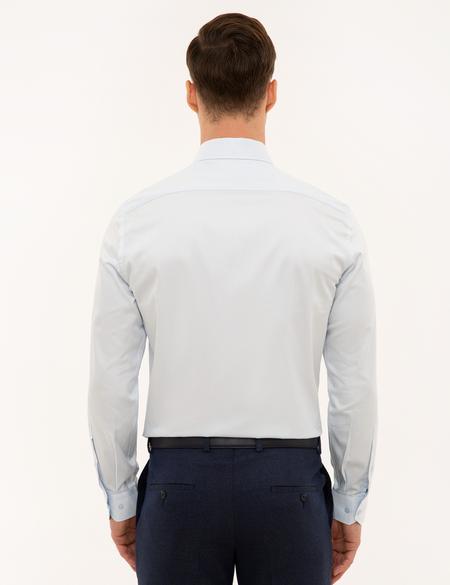 Açık Mavi Slim Fit Uzun Kollu Gömlek - 50223124013