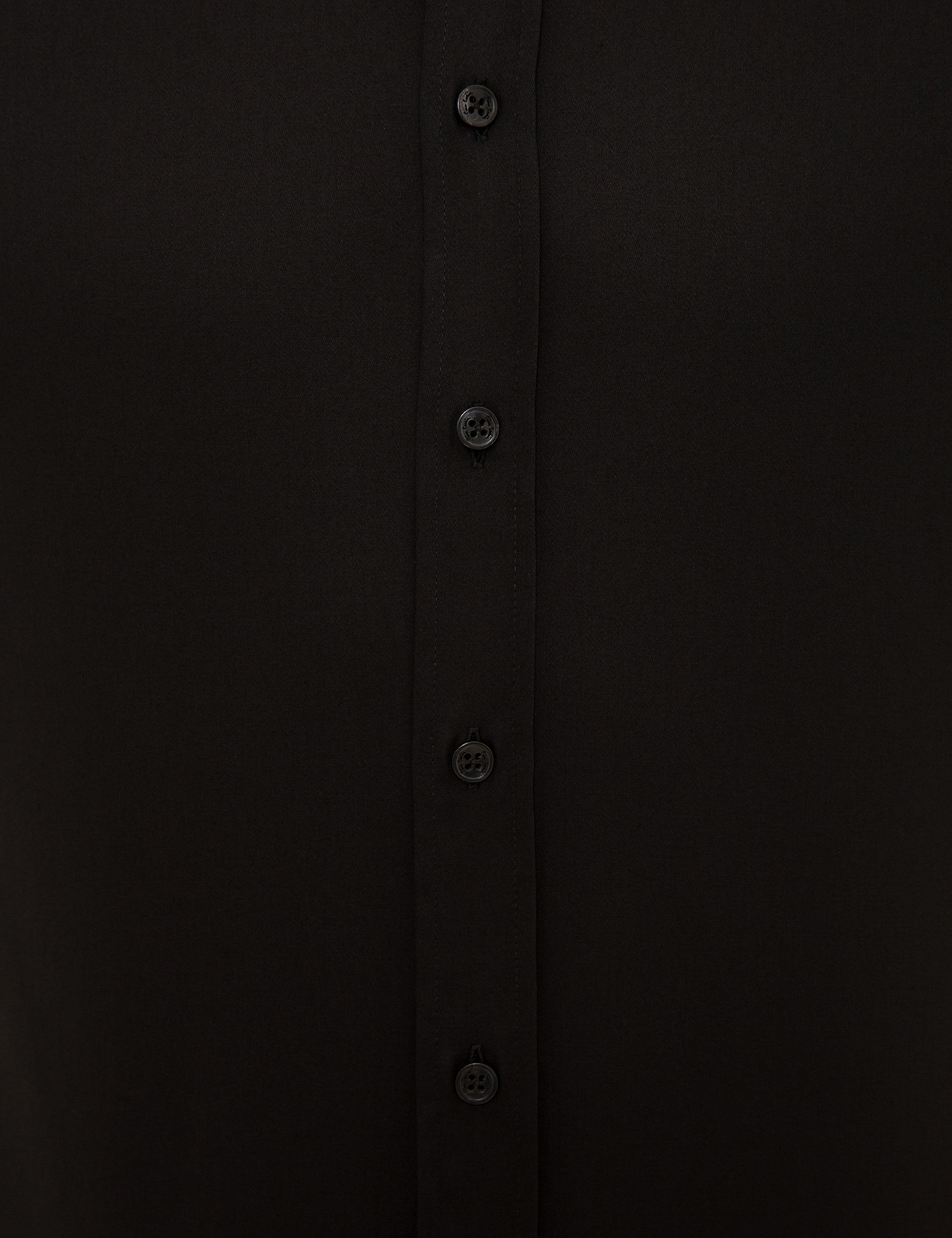 Siyah Slim Fit Uzun Kollu Gömlek