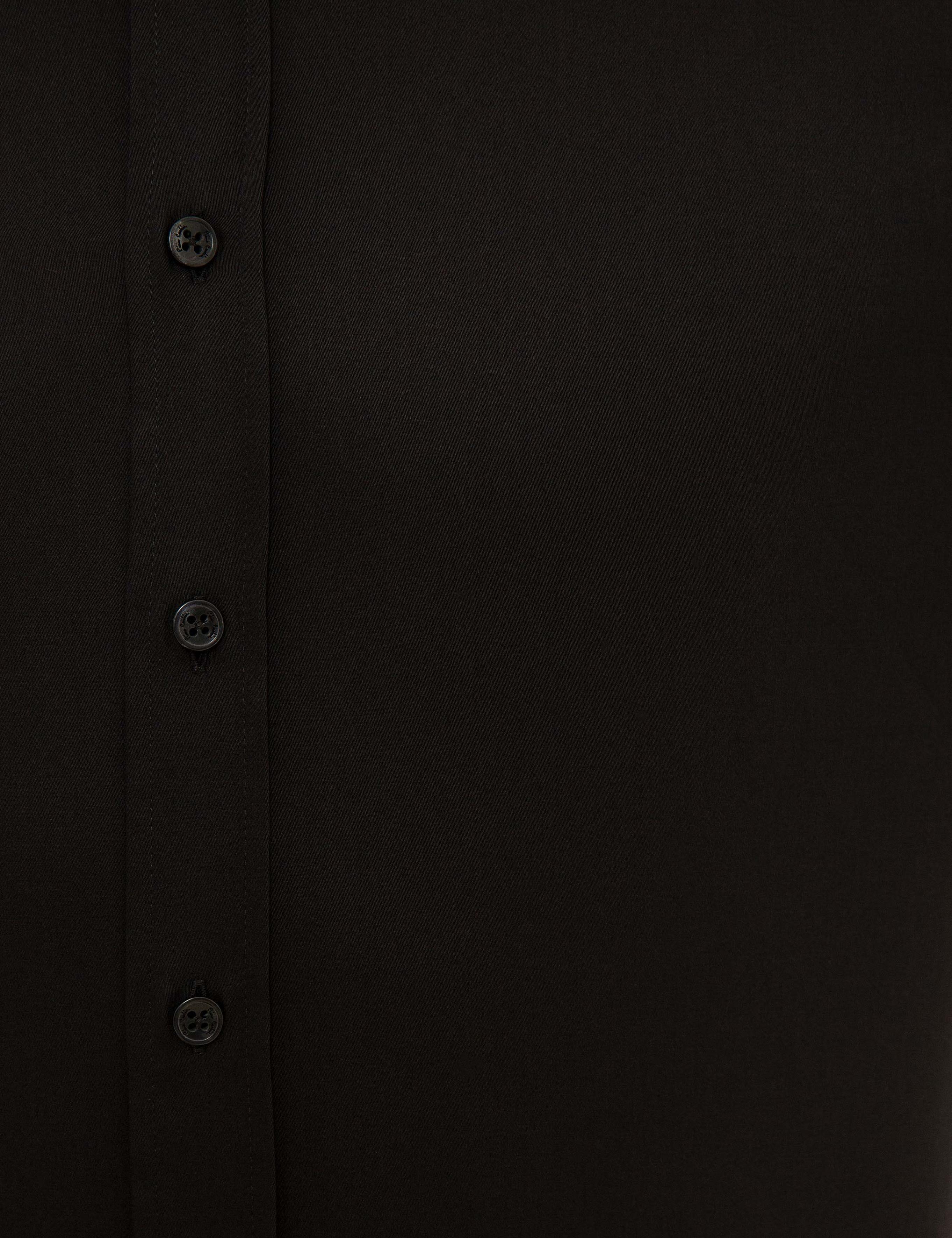 Siyah Slim Fit Uzun Kollu Gömlek