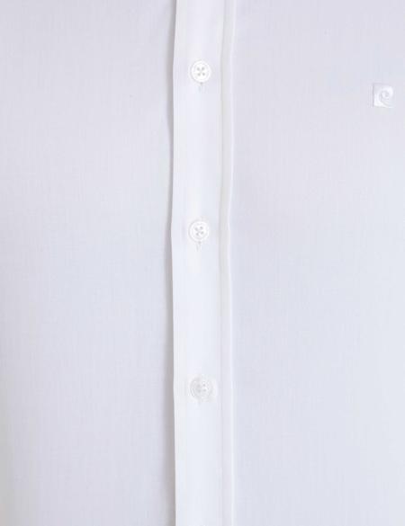 Beyaz Slim Fit Uzun Kollu Basic Gömlek - 50223100019