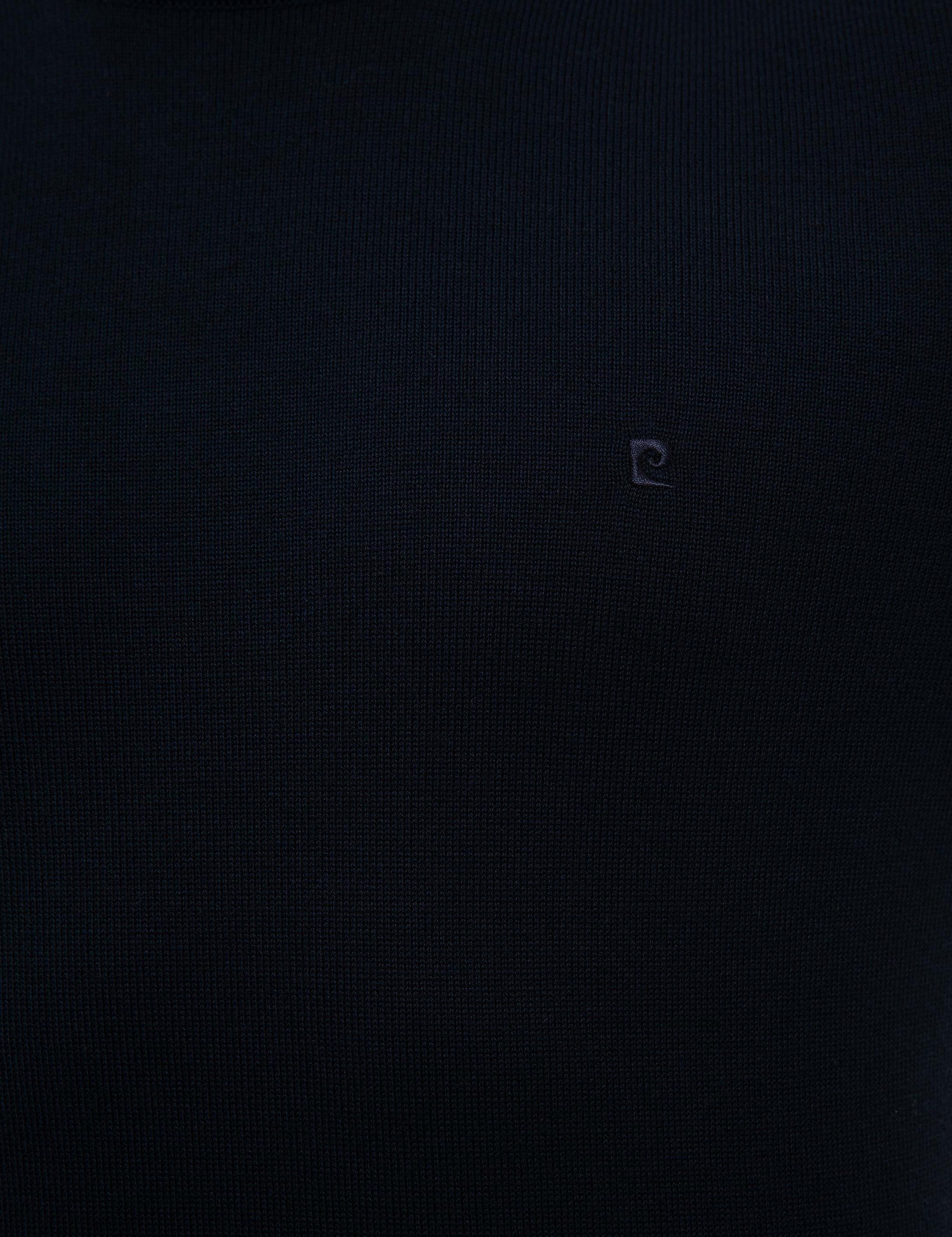 Lacivert Slim Fit Balıkçı Yaka Basic Triko Kazak