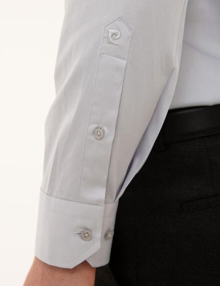 Gri Slim Fit Uzun Kollu Gömlek - 50223124049