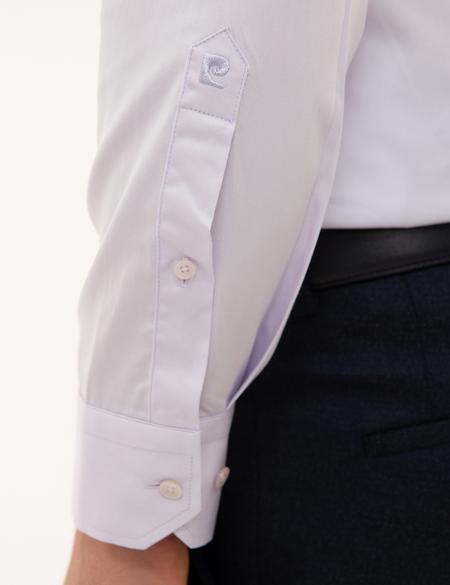 Lila Slim Fit Uzun Kollu Gömlek - 50223124058