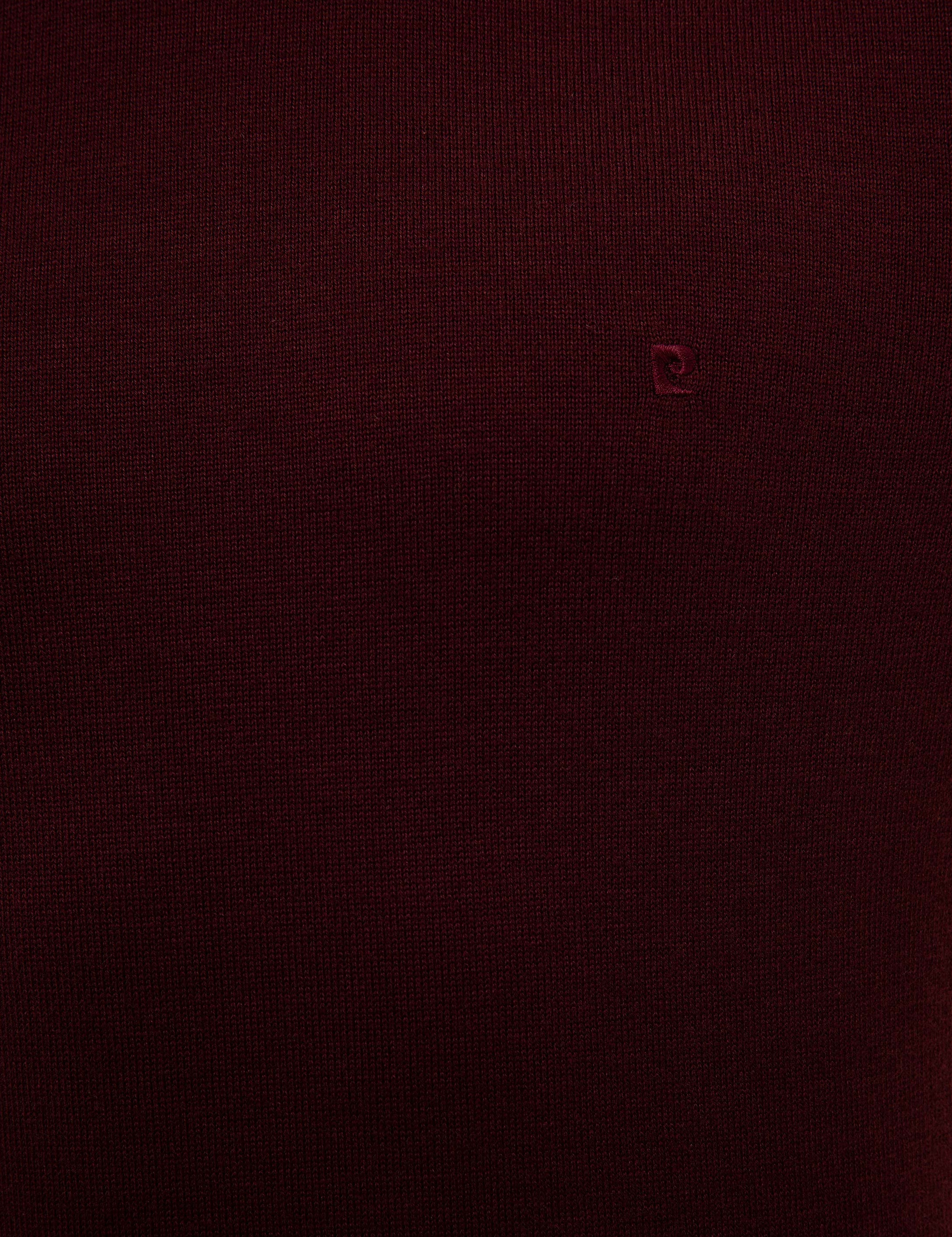 Bordo Slim Fit Balıkçı Yaka Basic Triko Kazak - Image 6