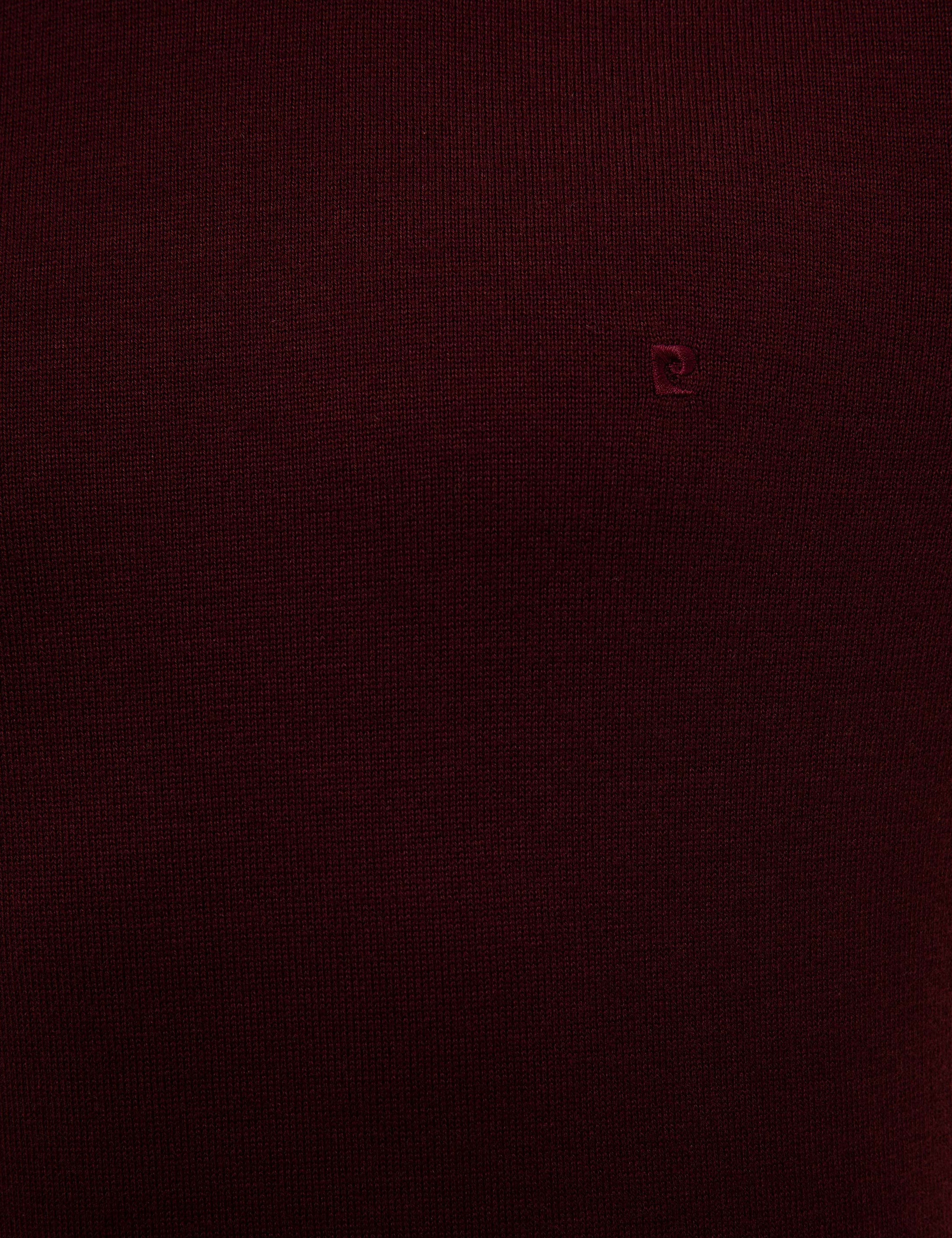 Bordo Slim Fit Balıkçı Yaka Basic Triko Kazak