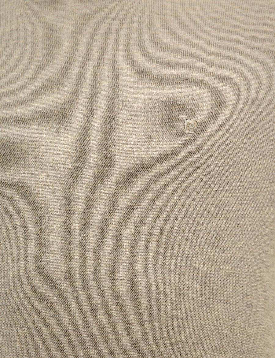 Kum Melanj Slim Fit Balıkçı Yaka Basic Triko Kazak