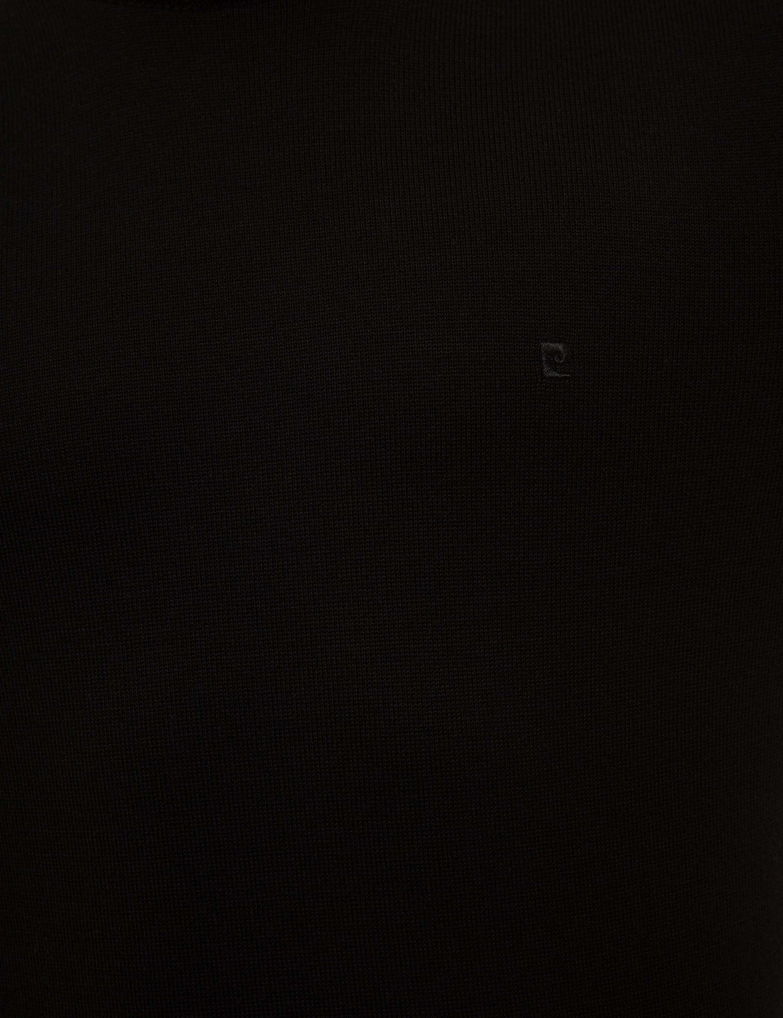 Siyah Slim Fit Yarım Balıkçı Yaka Basic Triko Kazak