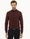 Bordo Slim Fit Yarım Balıkçı Yaka Basic Triko Kazak
