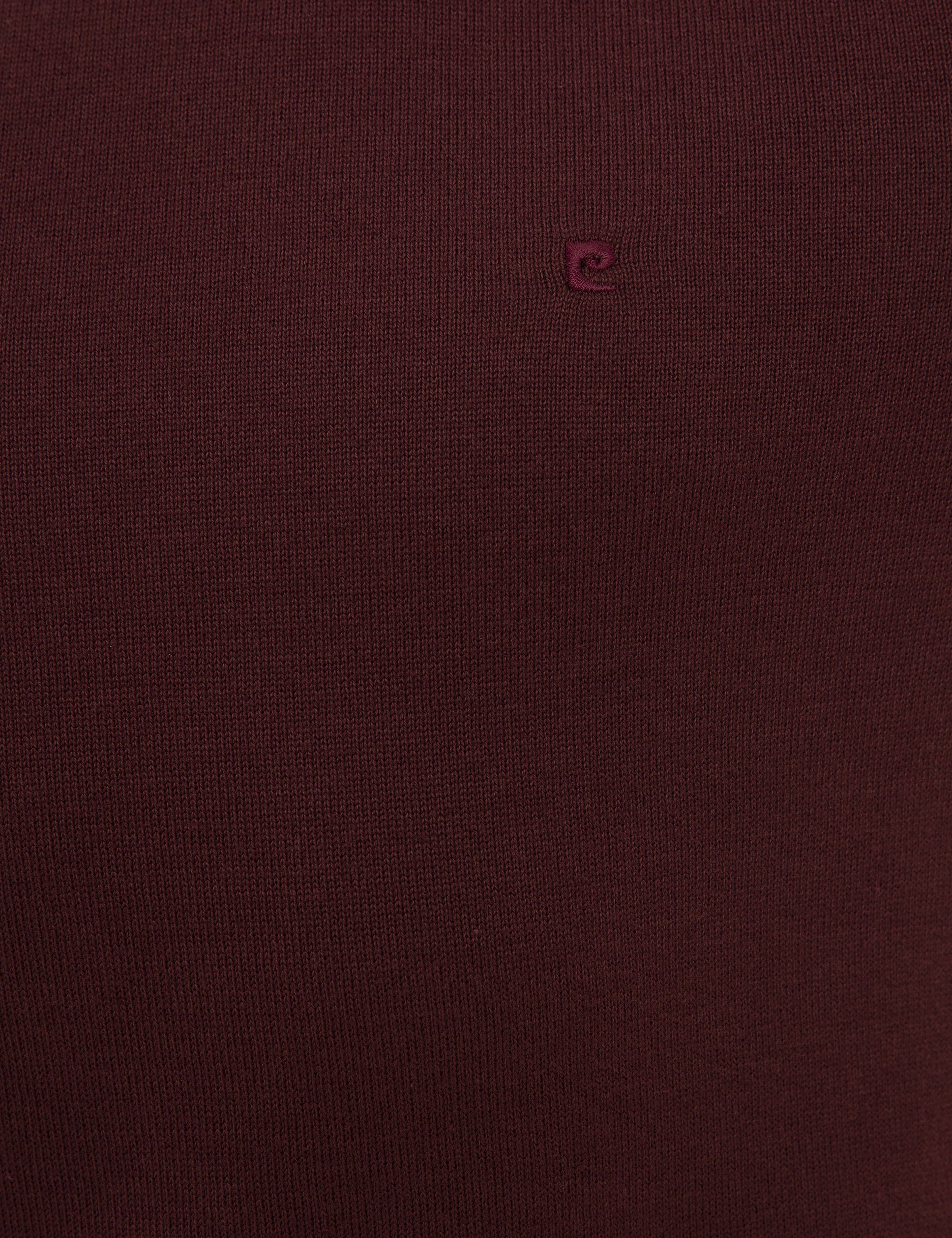 Bordo Slim Fit Yarım Balıkçı Yaka Basic Triko Kazak - Image 6