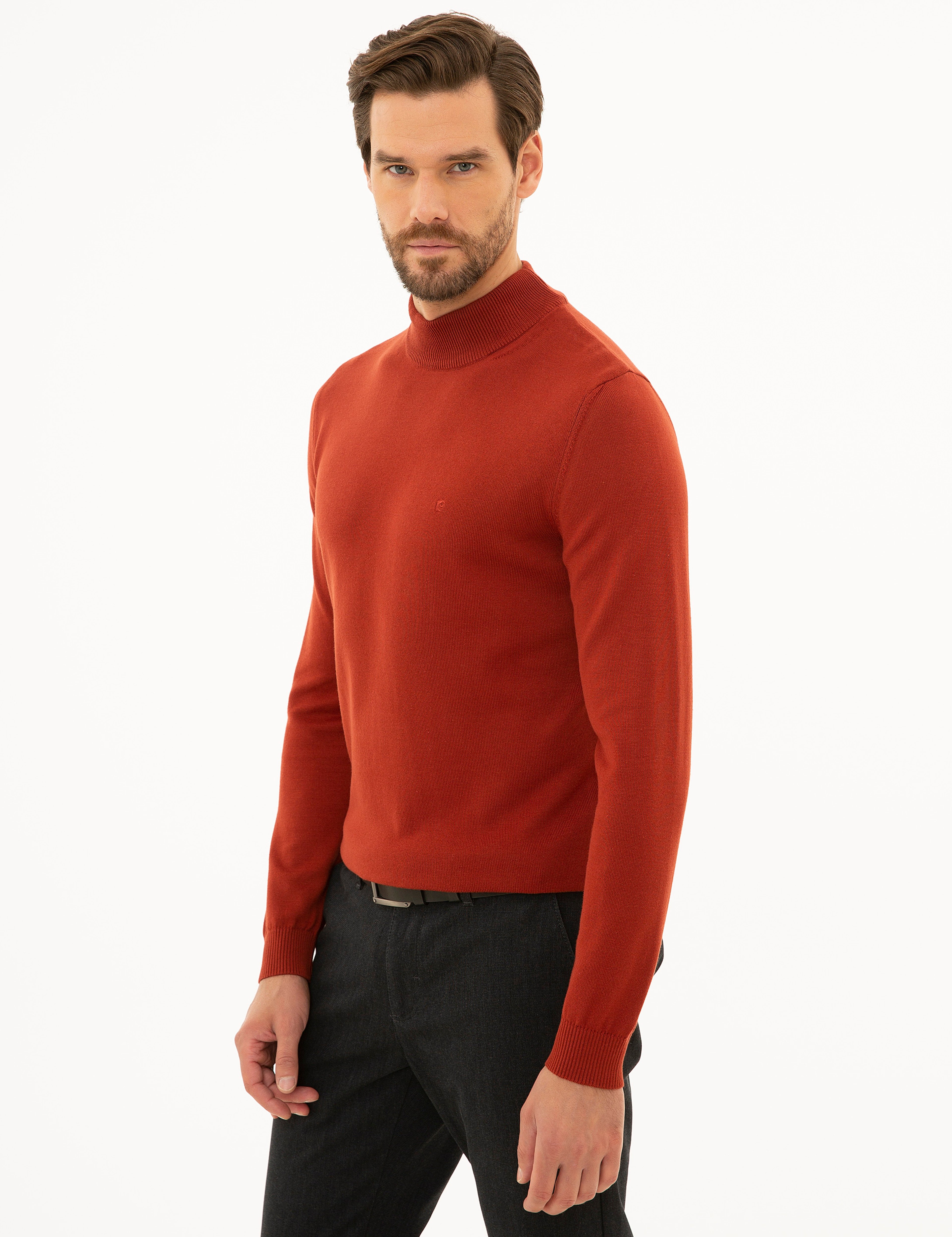 Kiremit Slim Fit Basic Kazak - Image 3