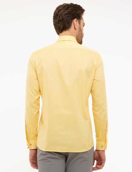 Sarı Slim Fit Gömlek - 50225940005
