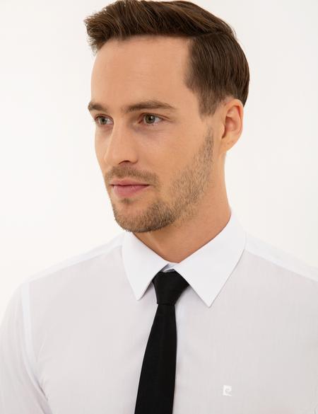 Beyaz Slim Fit Uzun Kollu Basic Gömlek - 50227784019