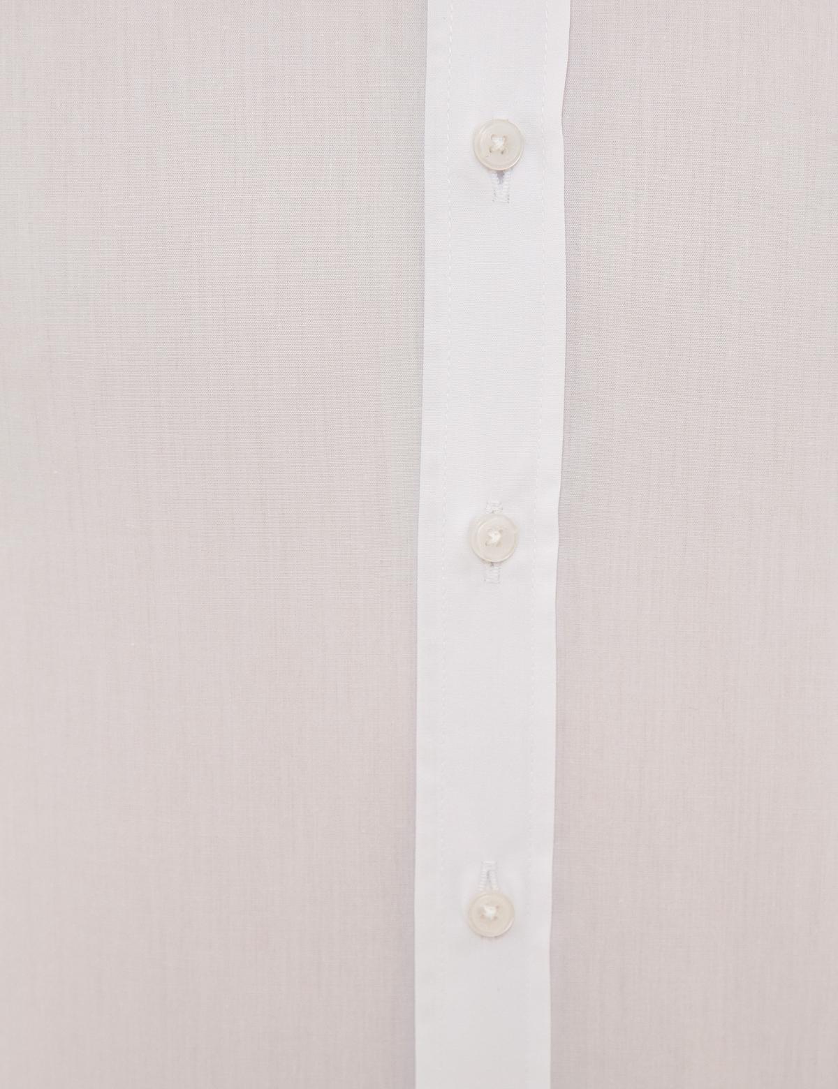 Beyaz Slim Fit Uzun Kollu Basic Gömlek - 50227784019