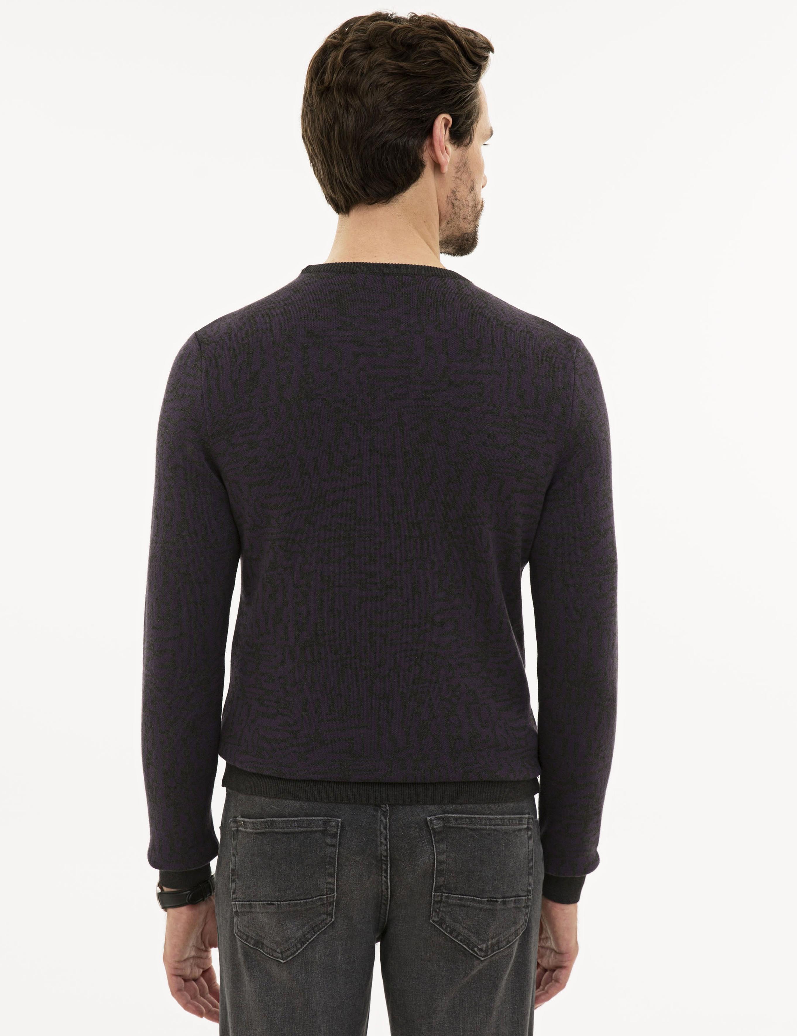 Mor Slim Fit Triko Kazak