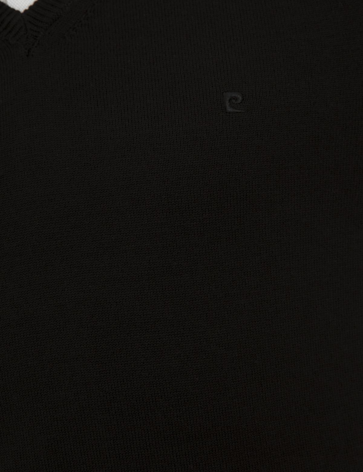 Siyah Slim Fit V Yaka Basic Triko Kazak - 50229214006