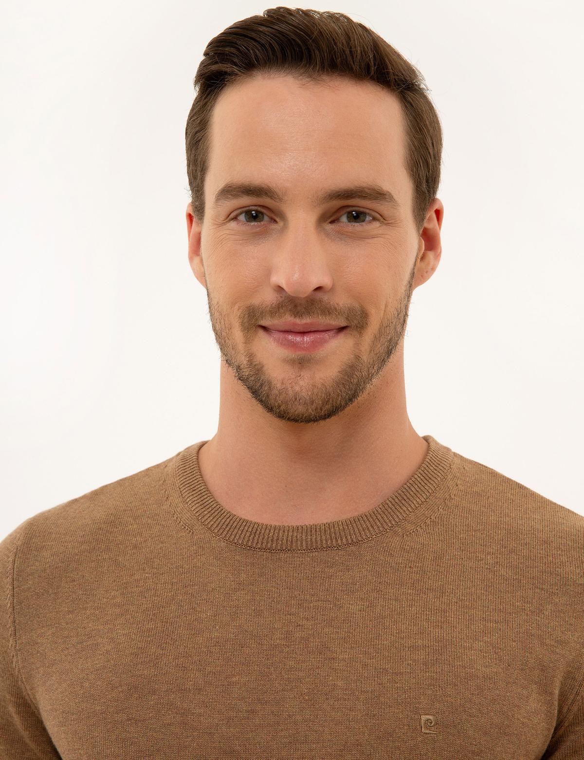 Camel Melanj Slim Fit Bisiklet Yaka Basic Triko Kazak - 50229215086